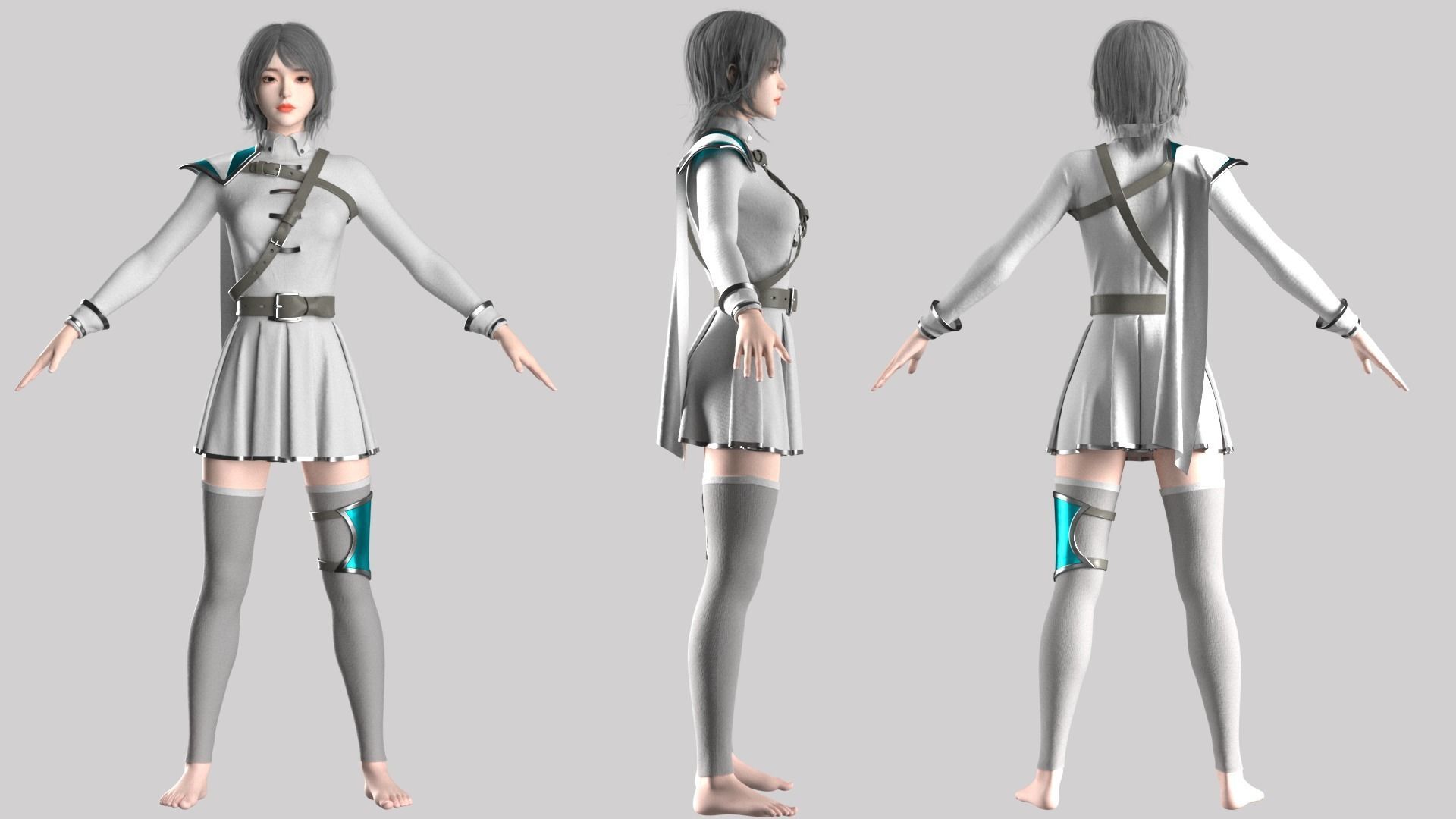 Female Outfit Marvelous Designer Project 3D model_2