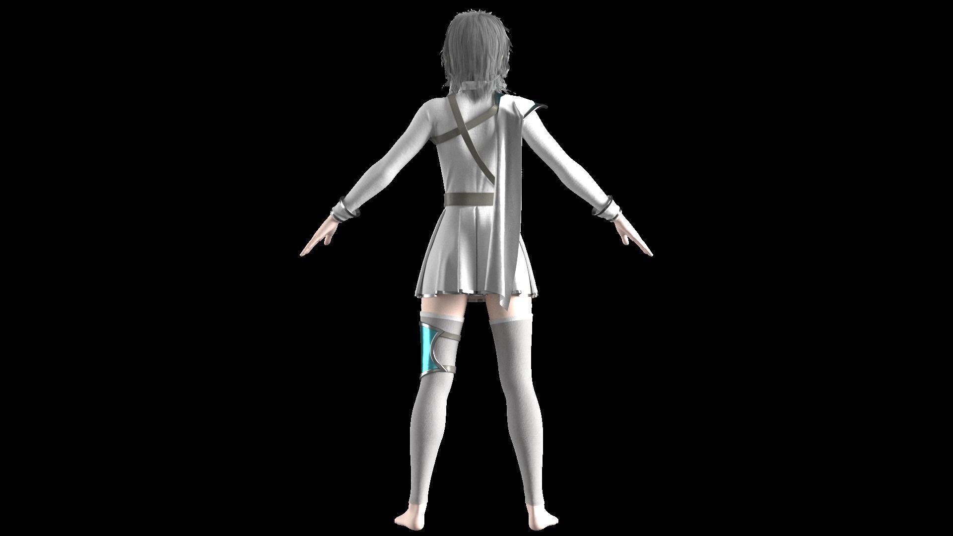 Female Outfit Marvelous Designer Project 3D model_9