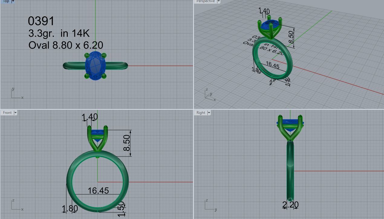 solitaire ring 391 Free 3D print model_4