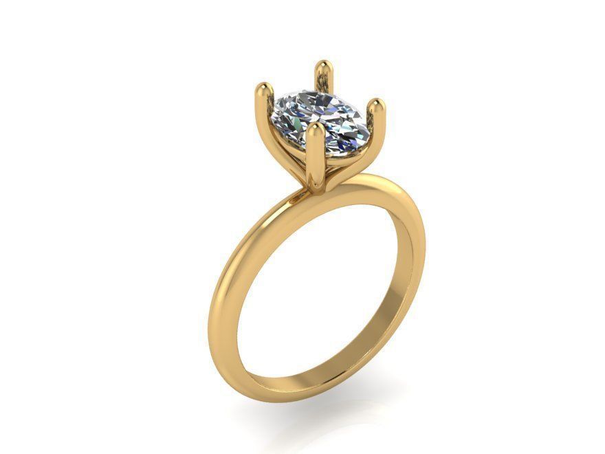 solitaire ring 391 Free 3D print model_1