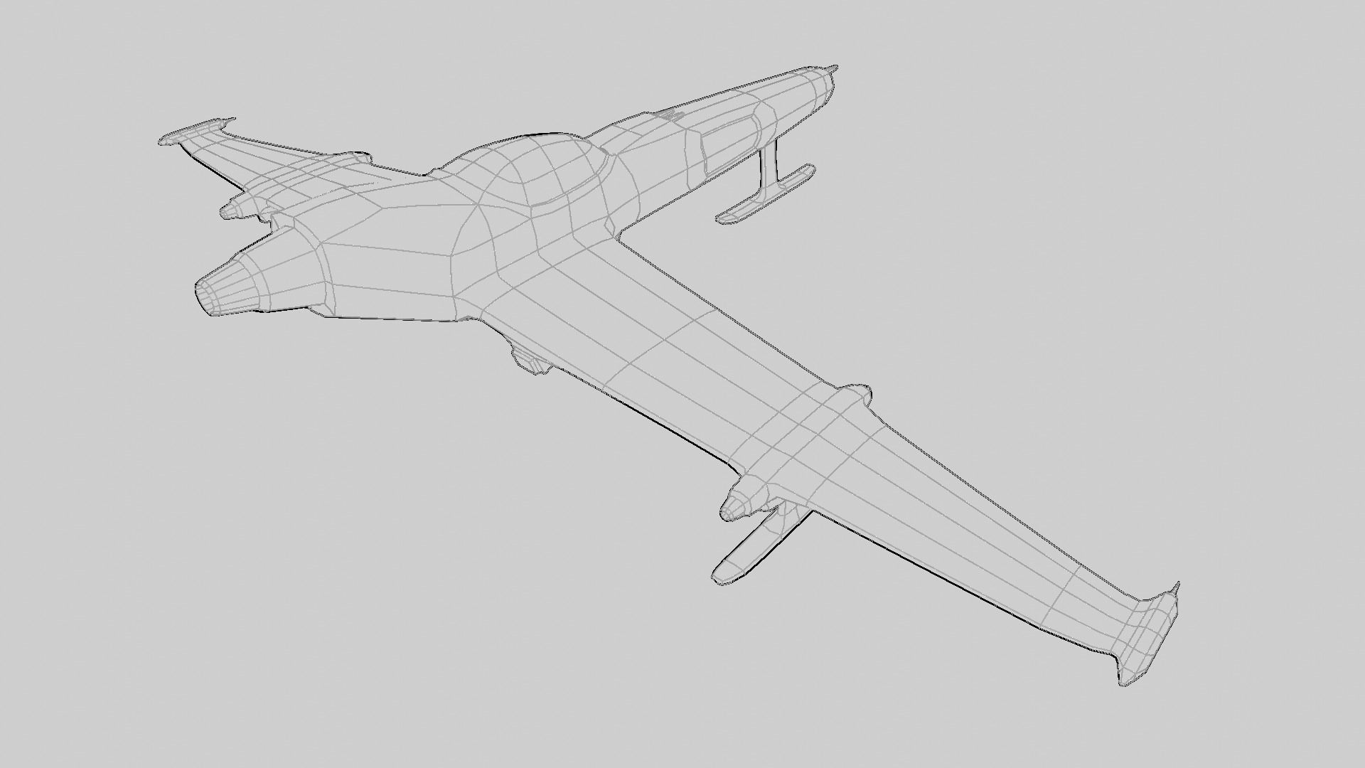 Sci-Fi Military Spaceship - Lightwing G3 3D print model_22