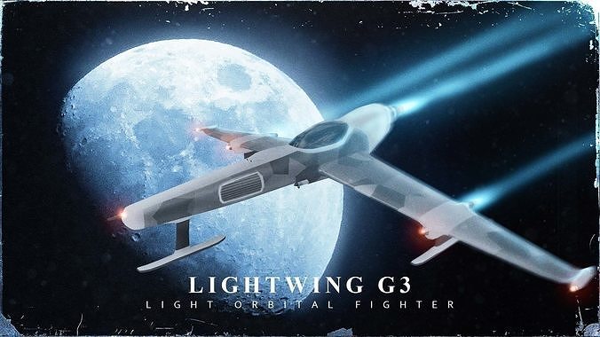 Sci-Fi Military Spaceship - Lightwing G3 3D print model