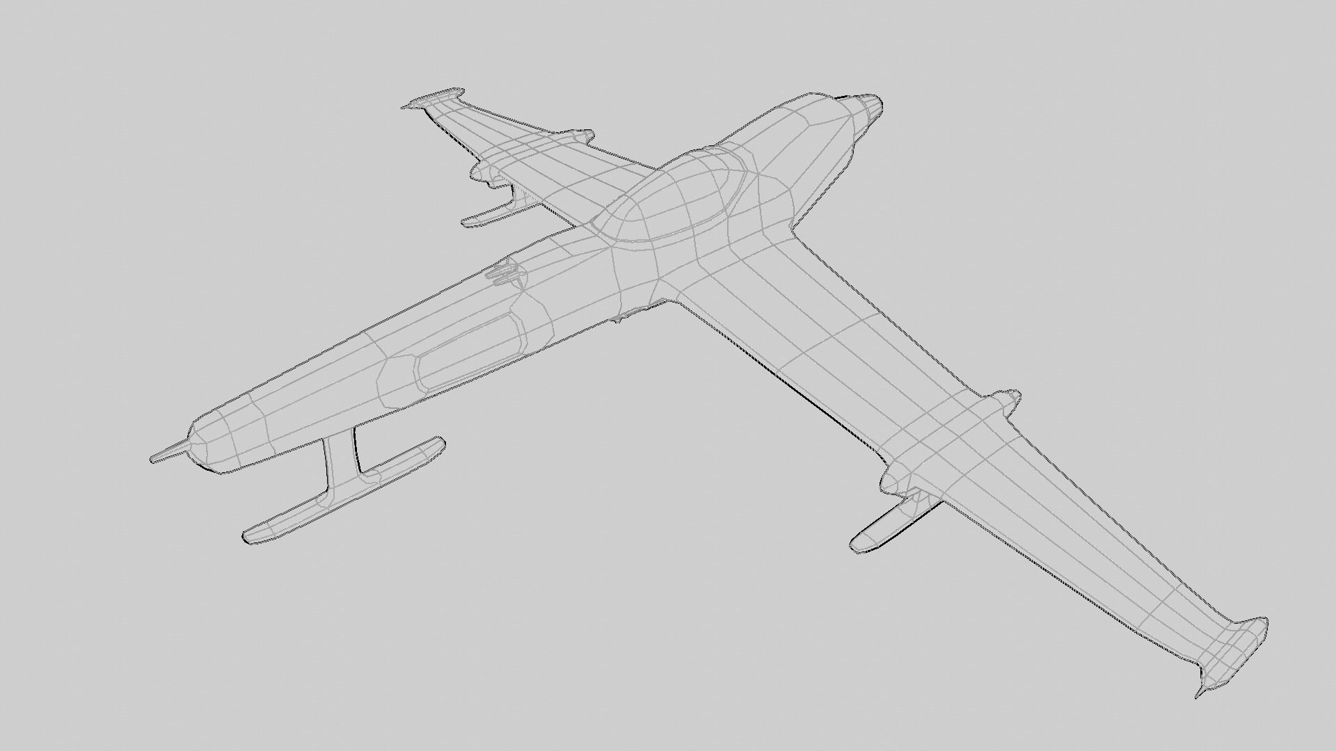 Sci-Fi Military Spaceship - Lightwing G3 3D print model_21