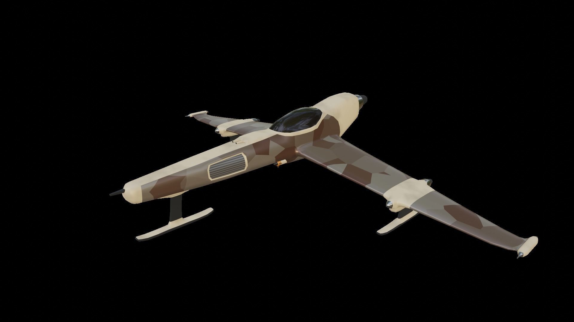 Sci-Fi Military Spaceship - Lightwing G3 3D print model_1