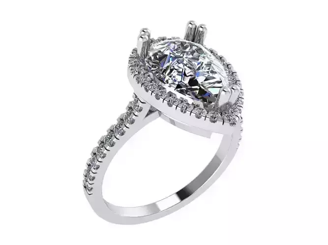 pear shape halo ring 392