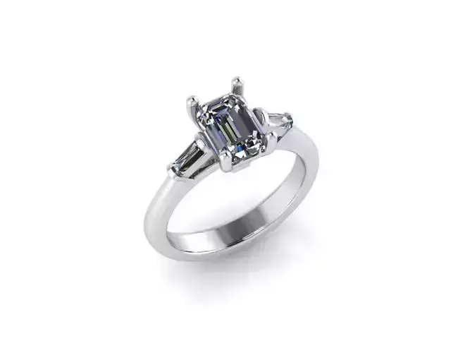 3 stone emerald ring 393