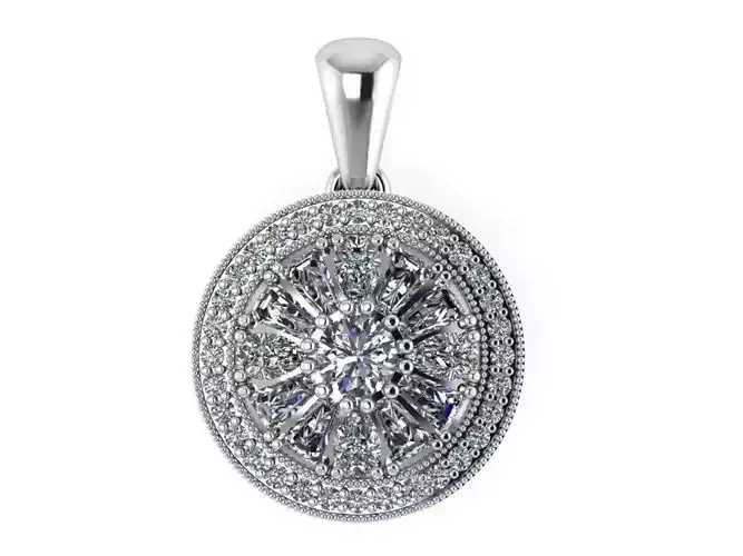 mixed halo pendant 094