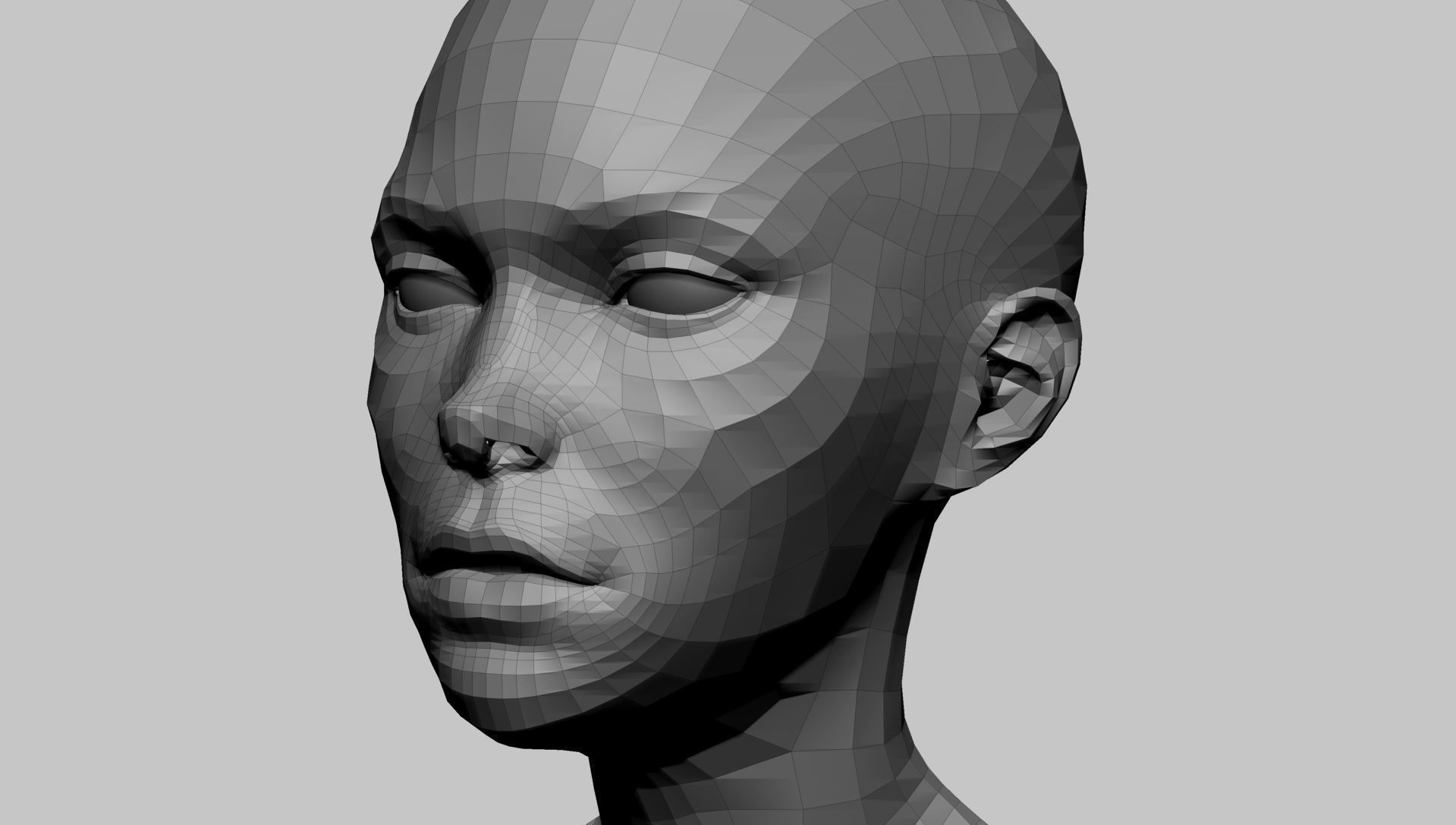 Stylized Head Basemesh A 3D model_10