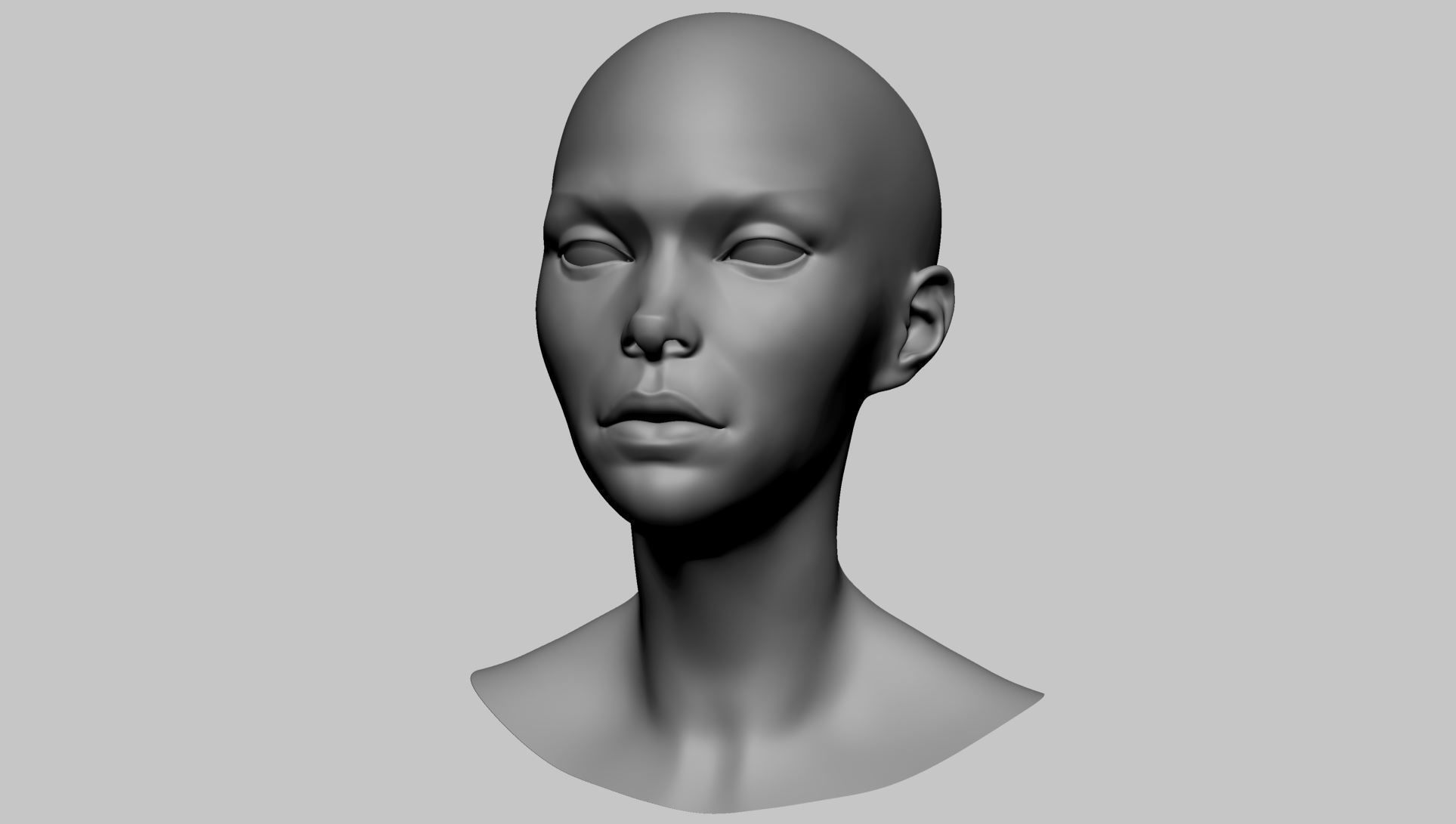 Stylized Head Basemesh A 3D model_6