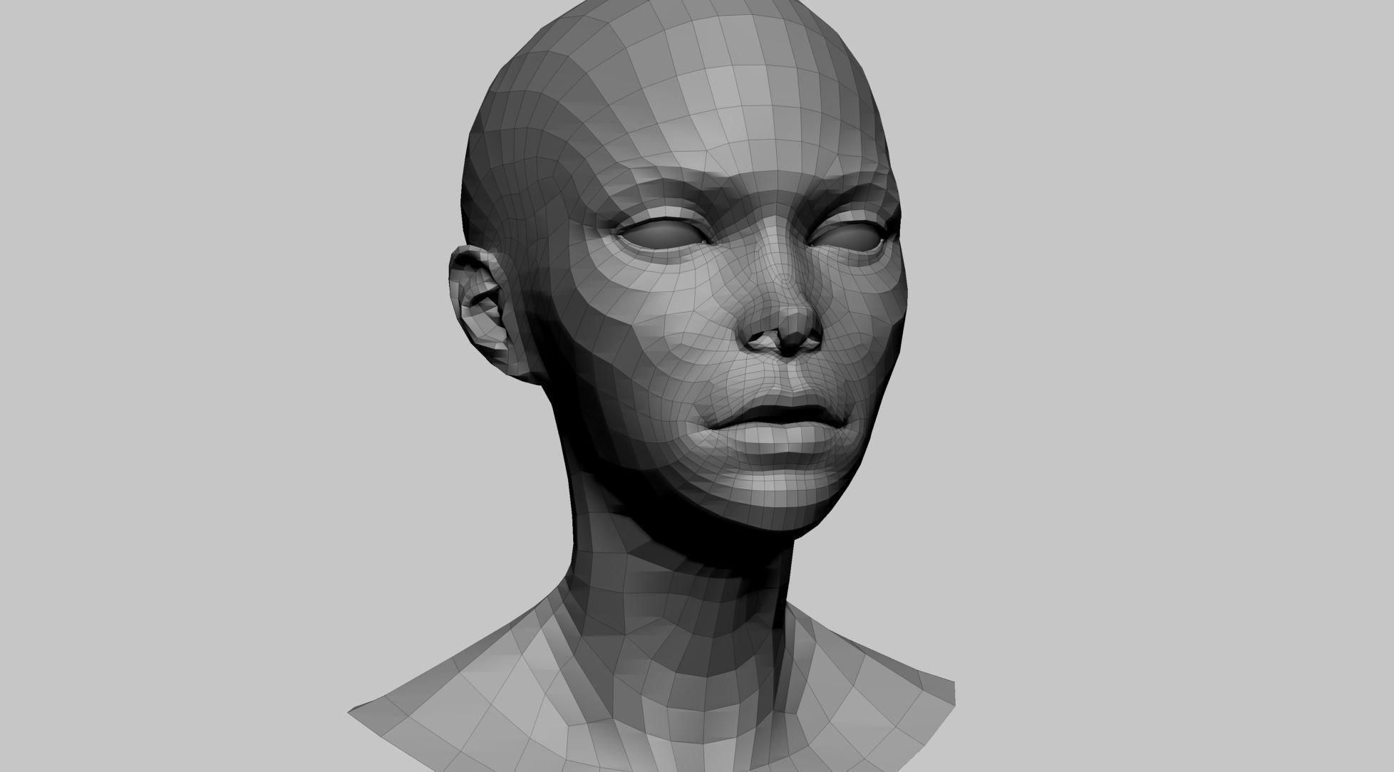 Stylized Head Basemesh A 3D model_9