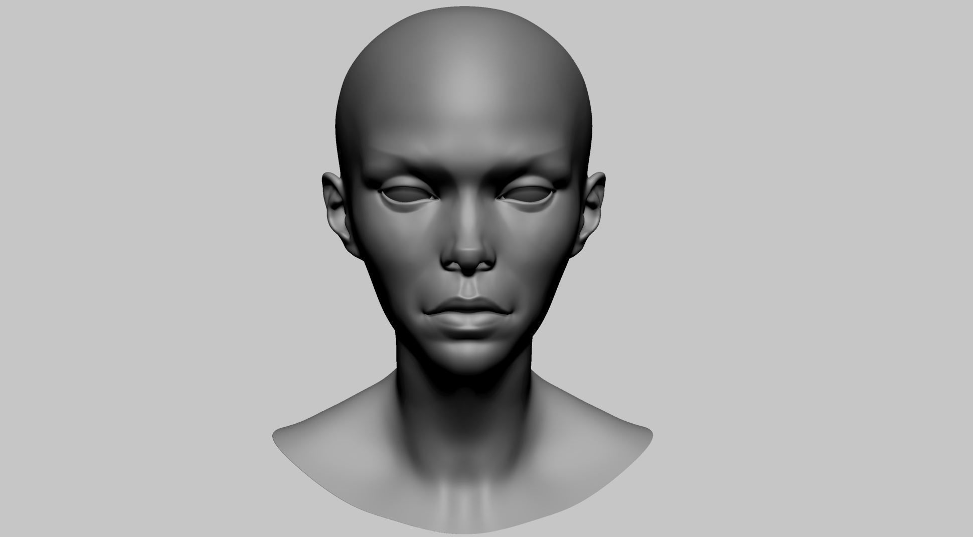 Stylized Head Basemesh A 3D model_7