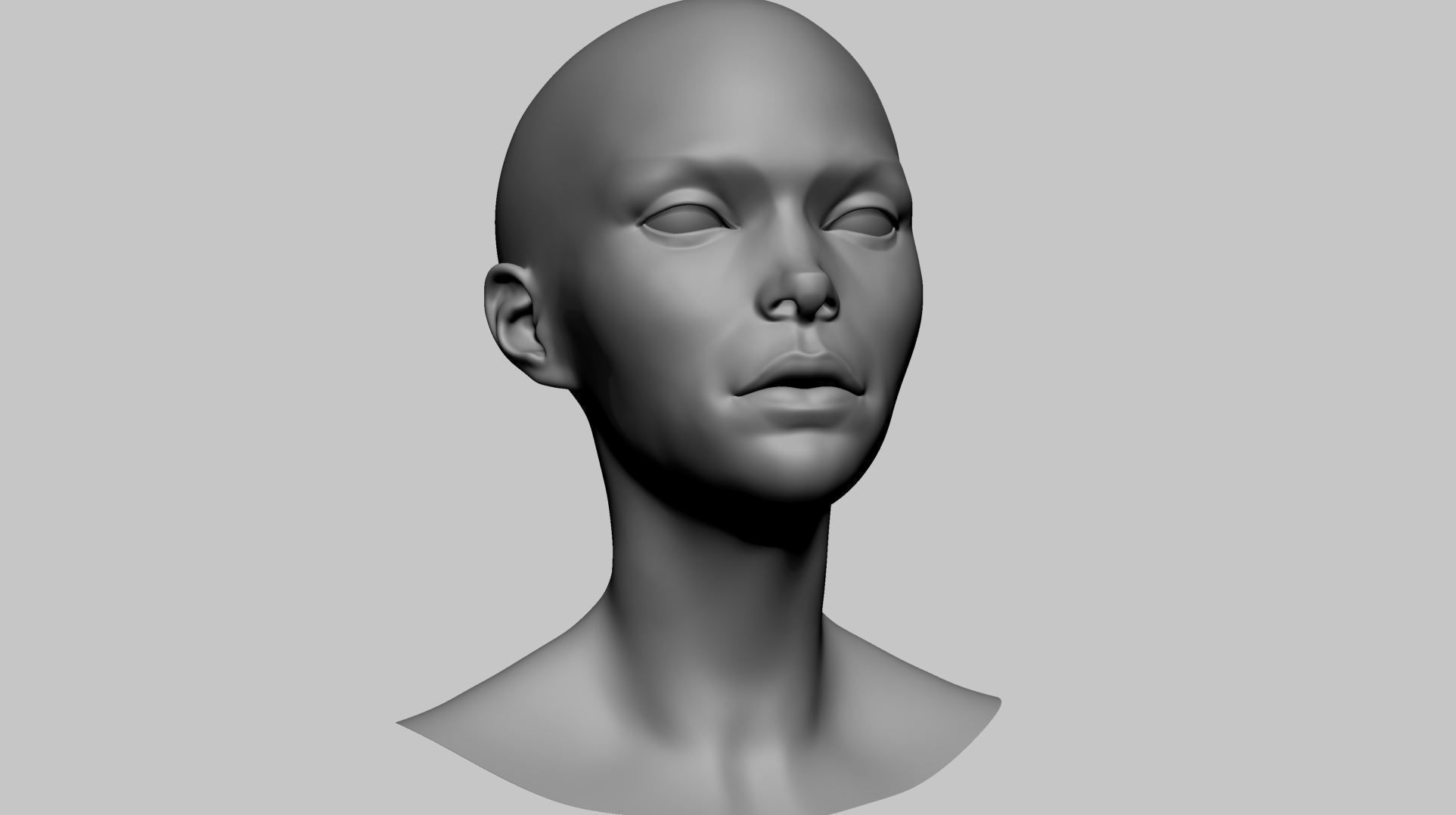 Stylized Head Basemesh A 3D model_8