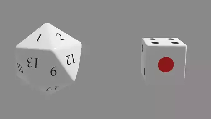Dice models 3D model