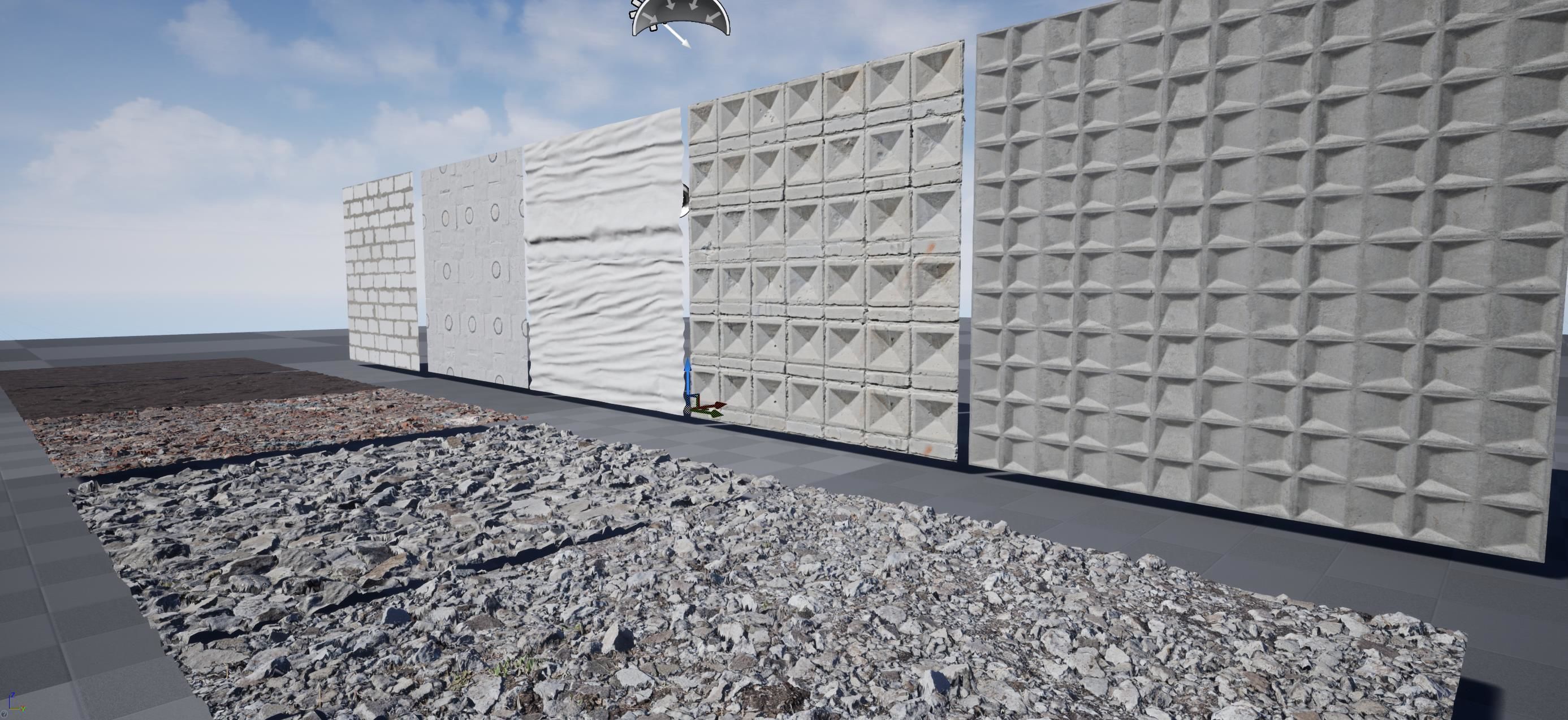 Floor and wall construction surfaces set1 UE Low-poly 3D model_13