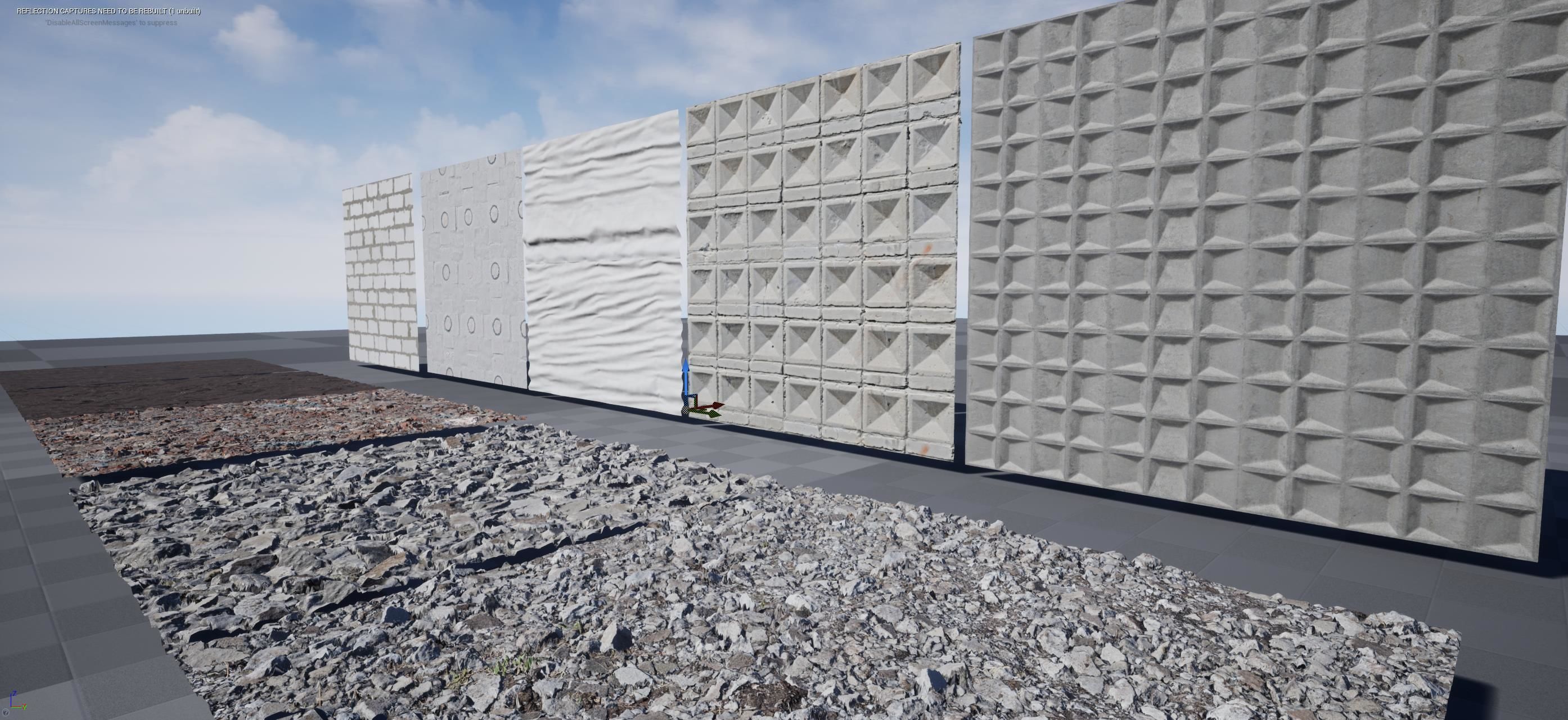 Floor and wall construction surfaces set1 UE Low-poly 3D model_14