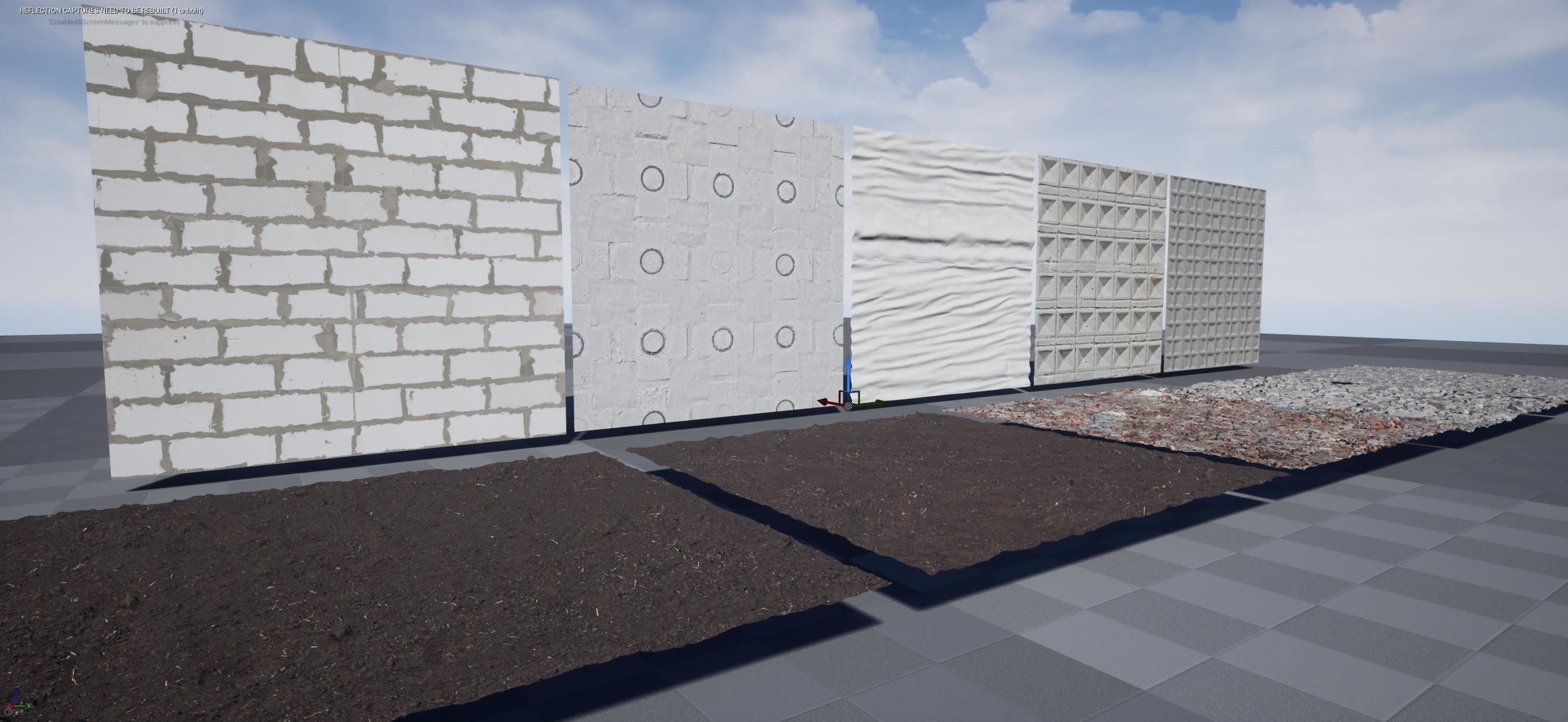 Floor and wall construction surfaces set1 UE Low-poly 3D model_12