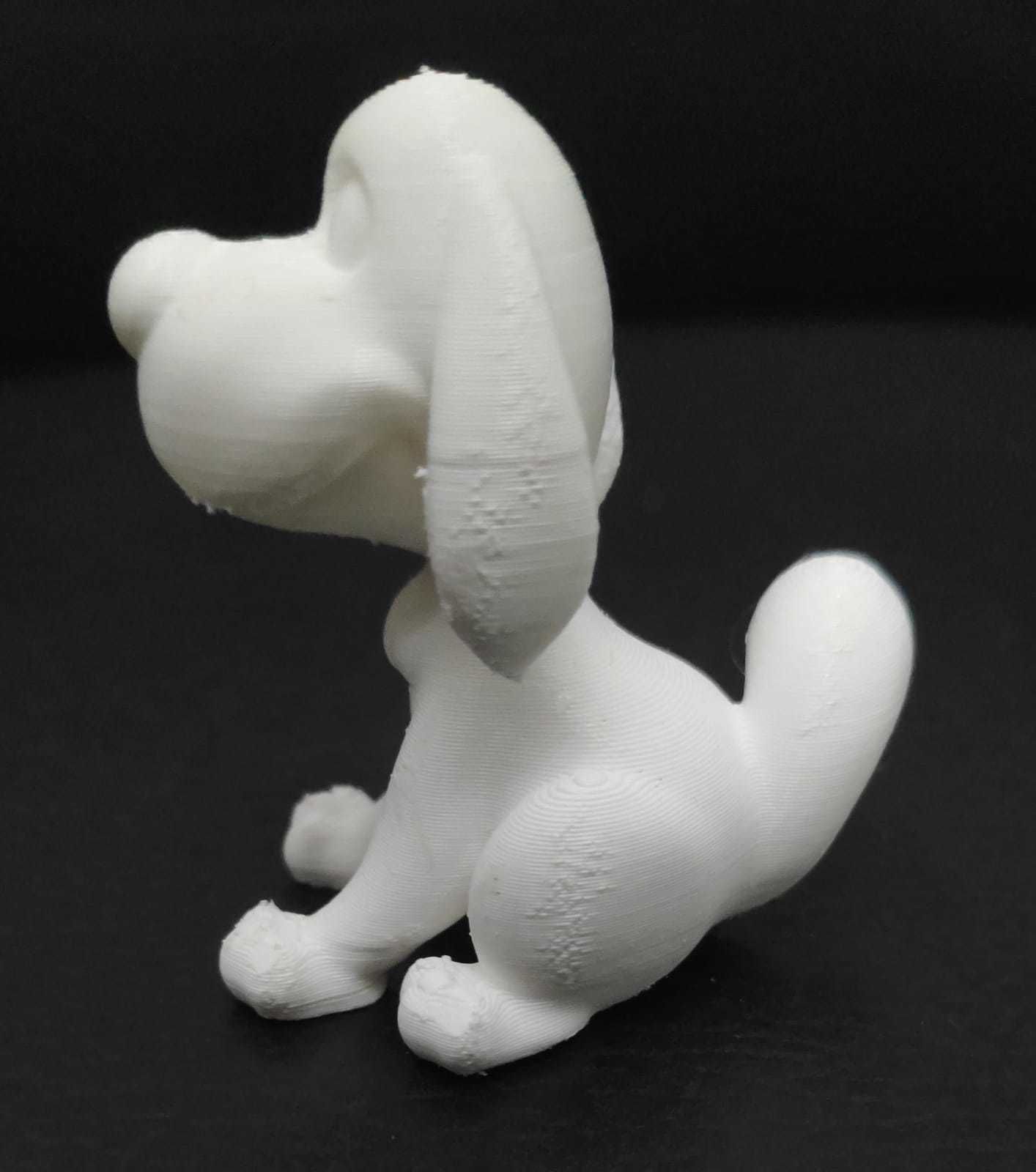 Cartoon Sitting Dog 3D print model_11