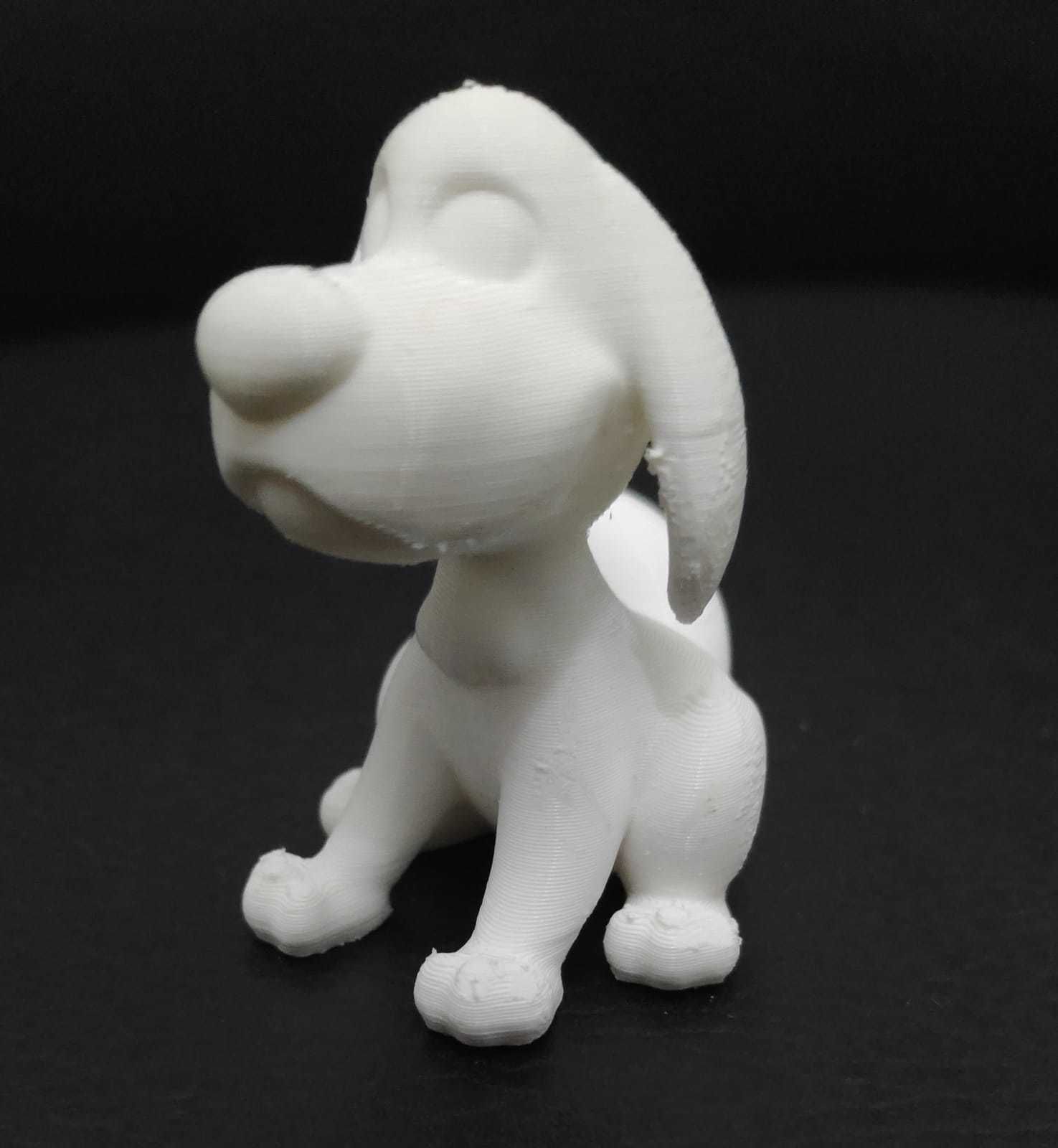 Cartoon Sitting Dog 3D print model_10
