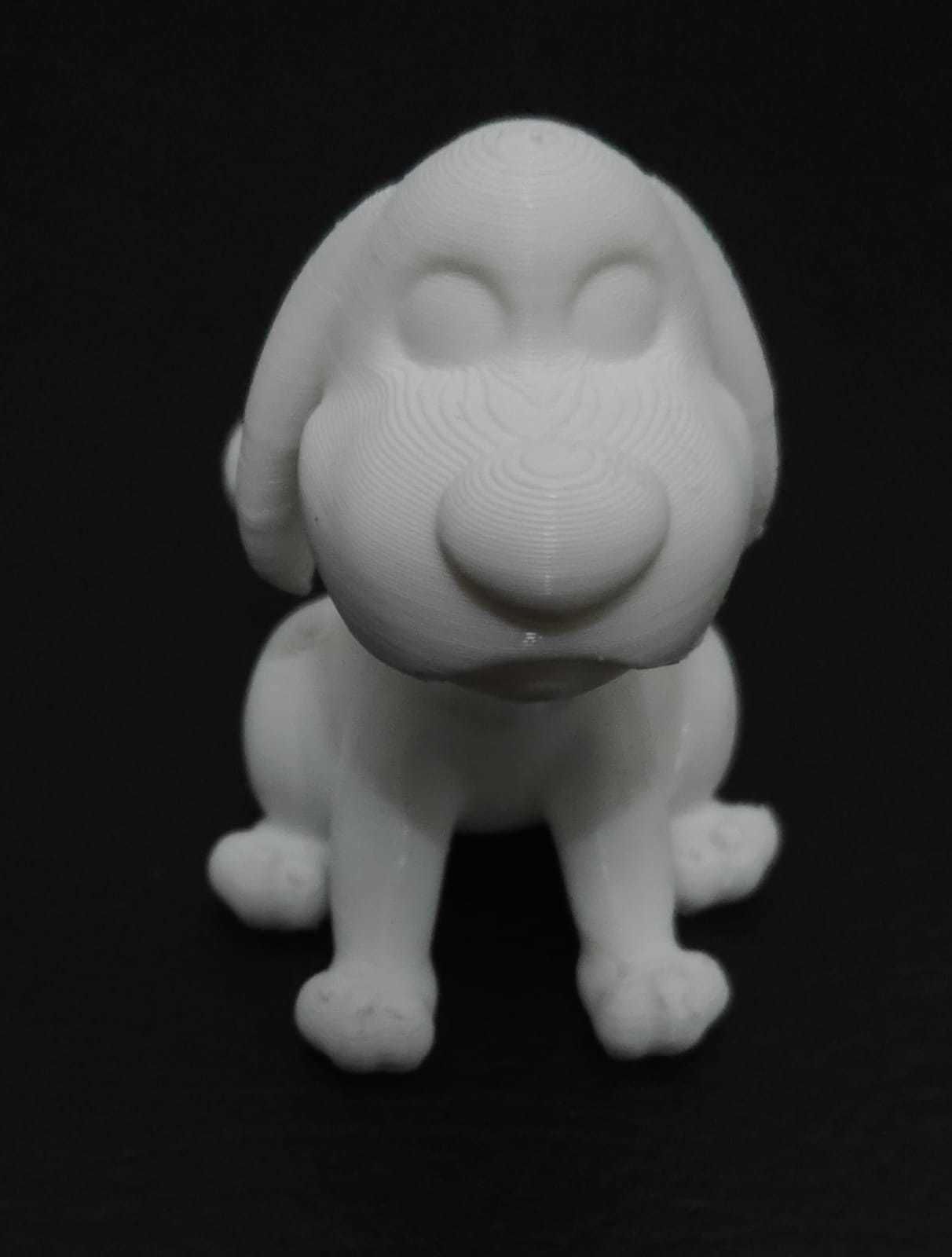 Cartoon Sitting Dog 3D print model_12