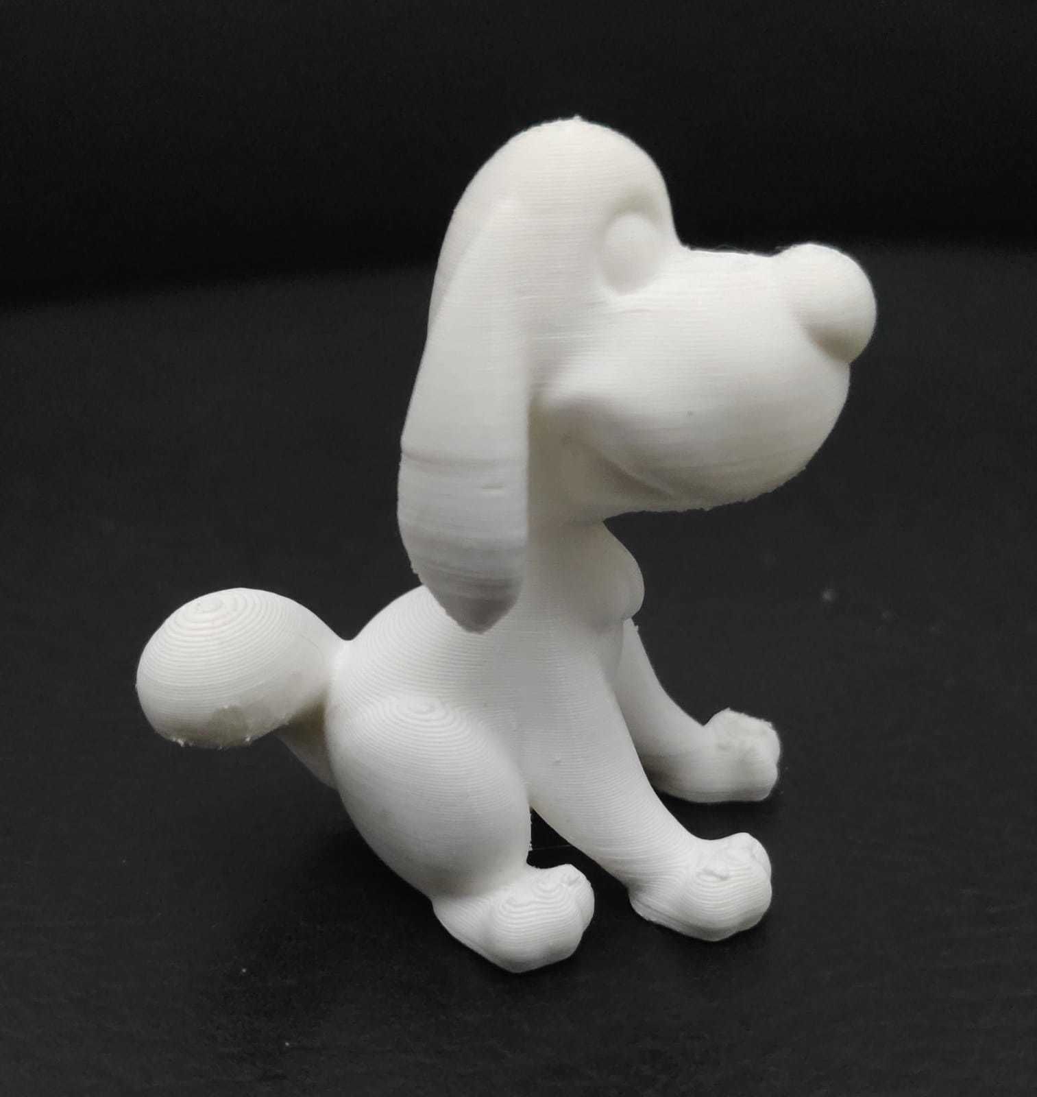Cartoon Sitting Dog 3D print model_6