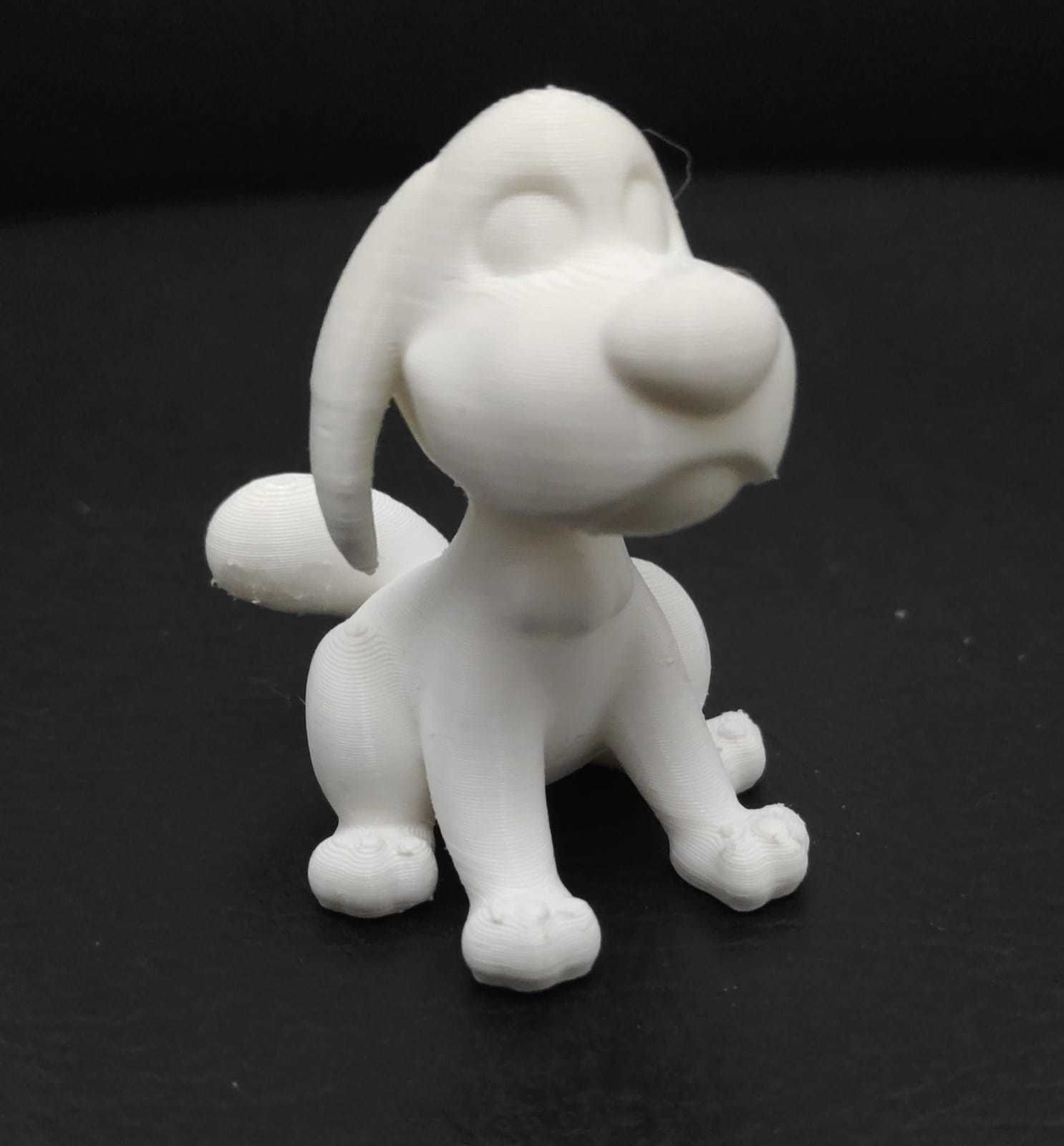 Cartoon Sitting Dog 3D print model_4