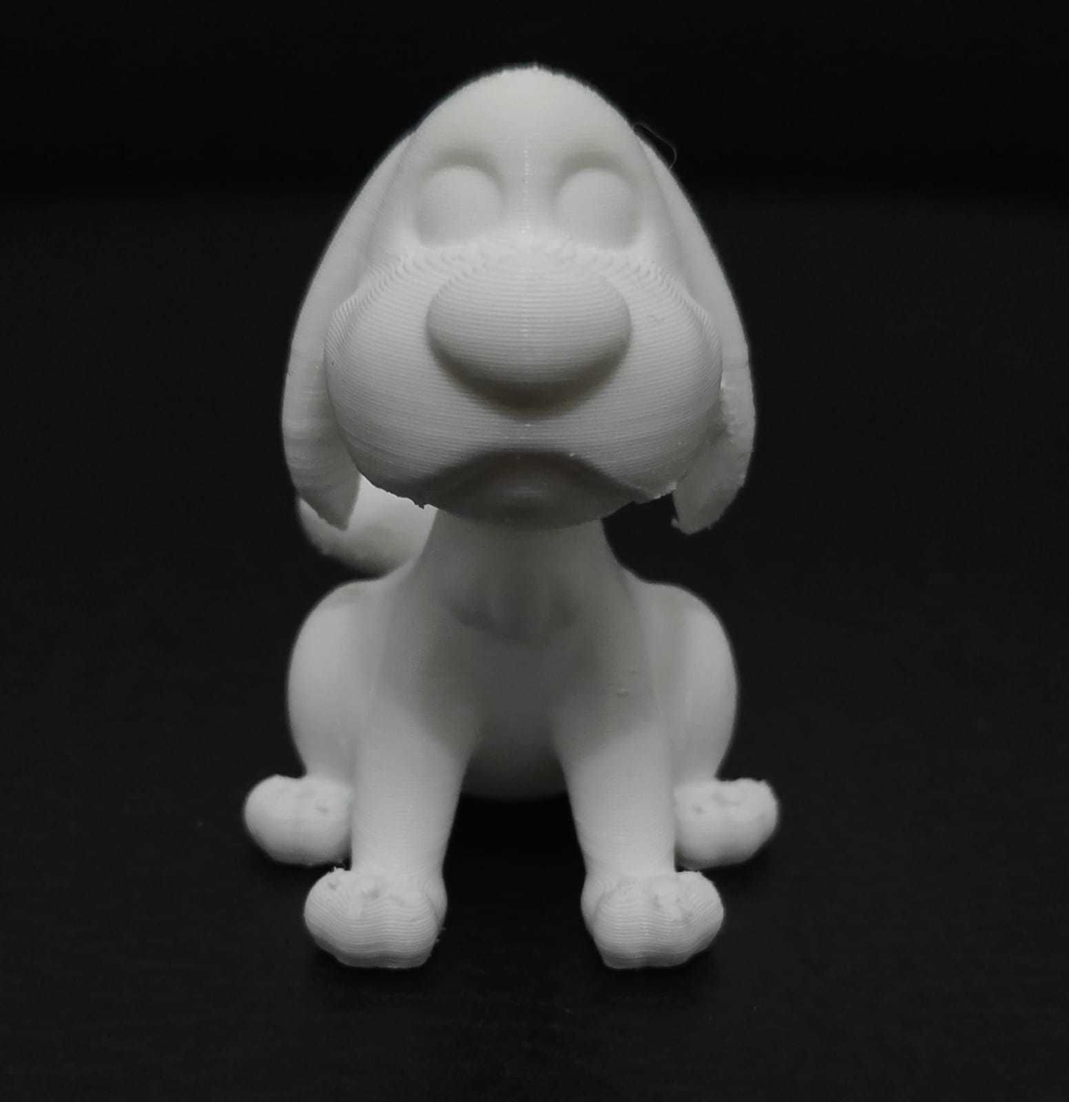 Cartoon Sitting Dog 3D print model_7