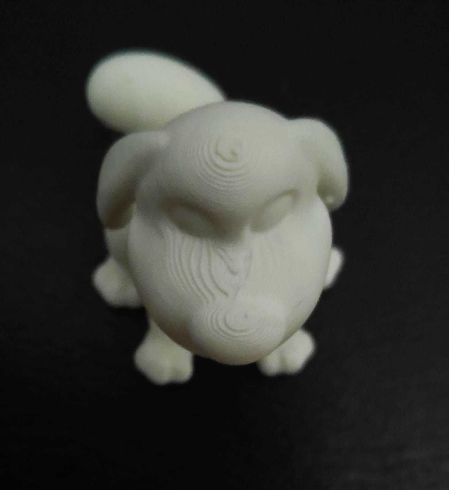 Cartoon Sitting Dog 3D print model_9