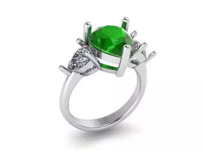 3 stone pear ruby ring 399