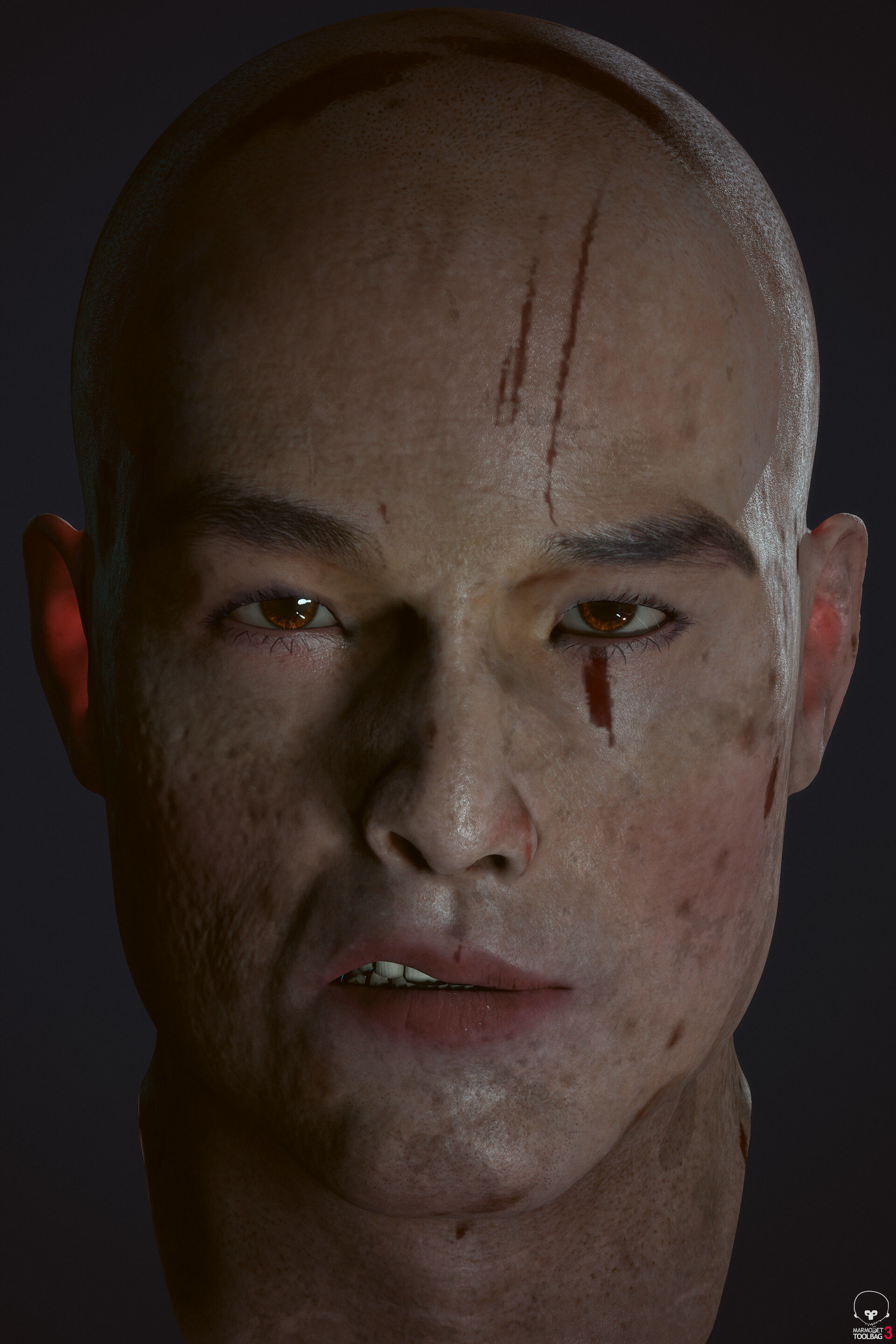 Samurai Low-poly 3D model_4