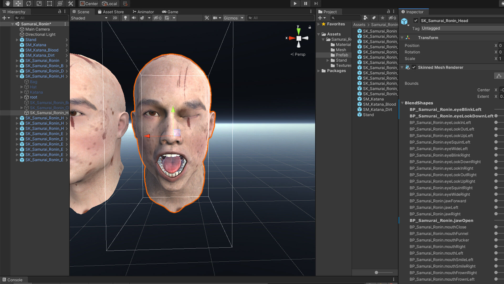 Samurai Low-poly 3D model_31