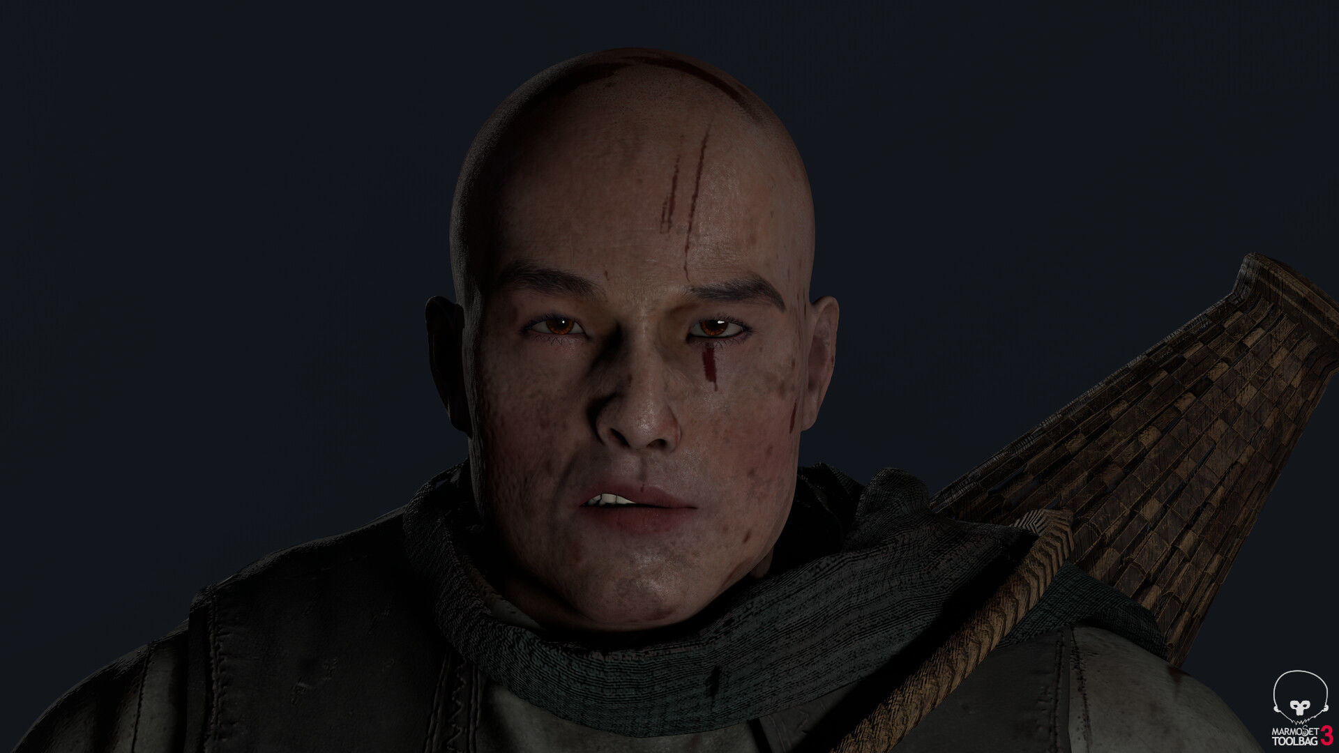 Samurai Low-poly 3D model_15