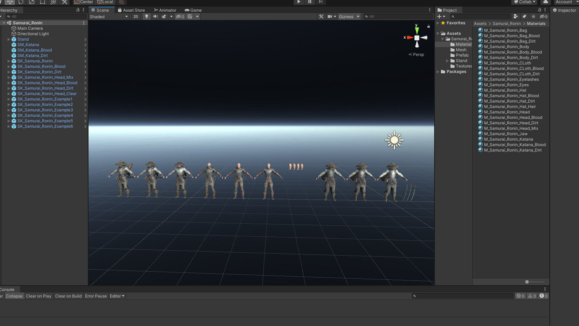 Samurai Low-poly 3D model_39