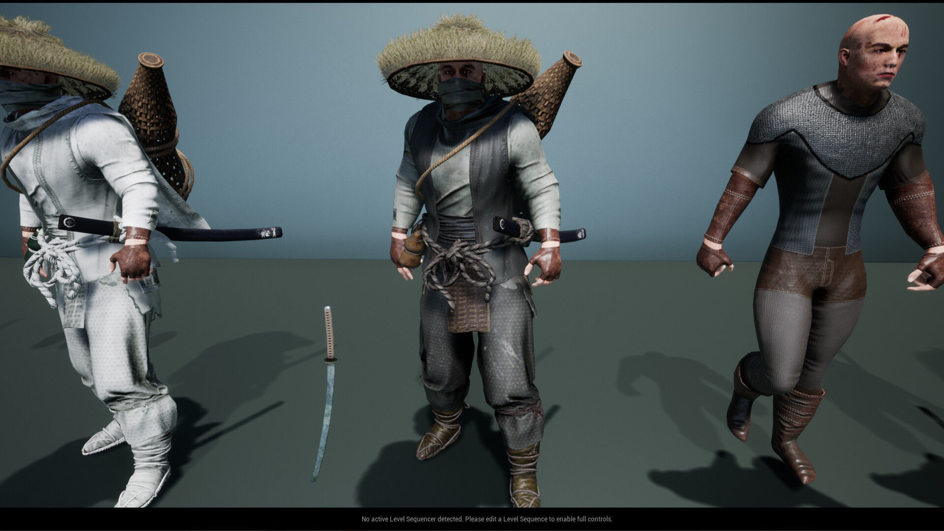 Samurai Low-poly 3D model_34