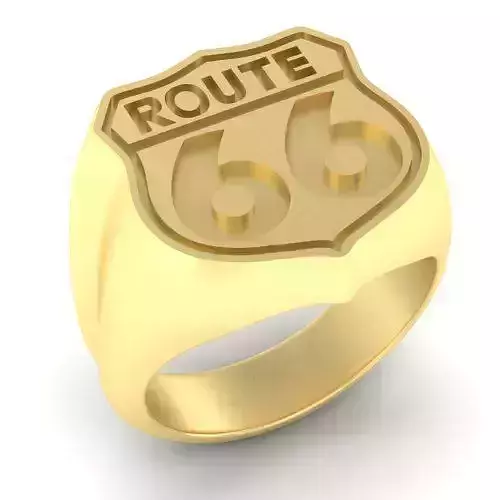 mens signet  ring Route 66