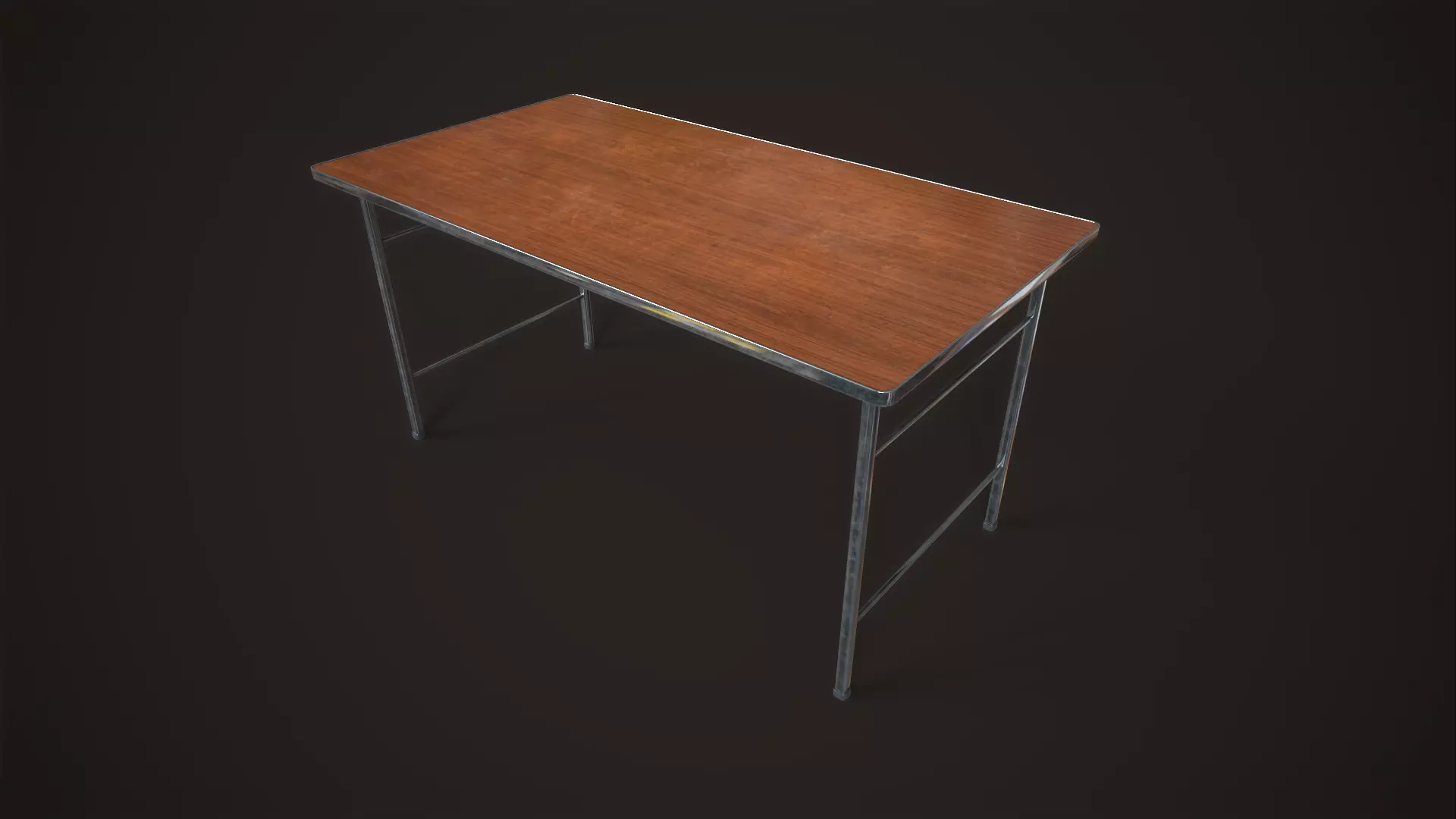Metal table Low-poly 3D model