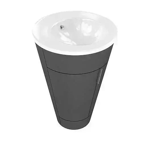 Modern Black Glass Washbasin