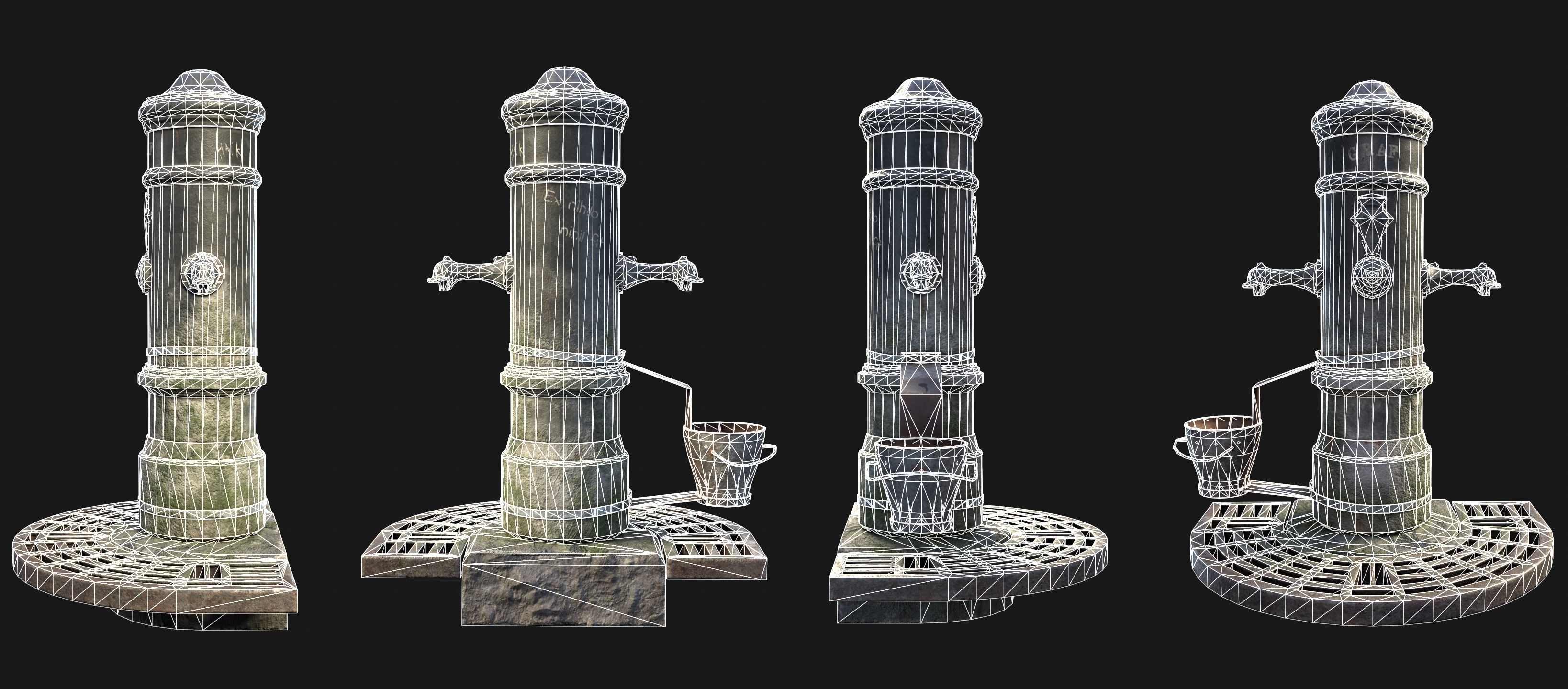 Nasone or Fontanella Low-poly 3D model_6