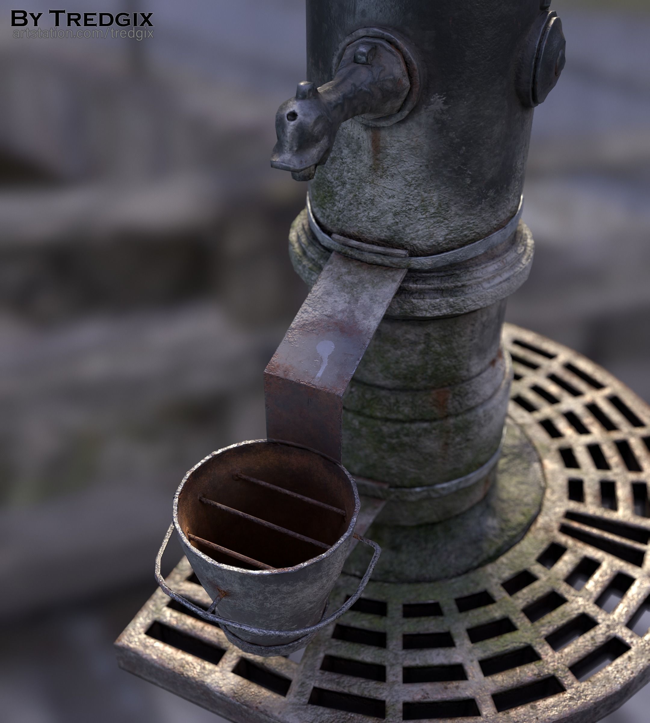 Nasone or Fontanella Low-poly 3D model_1