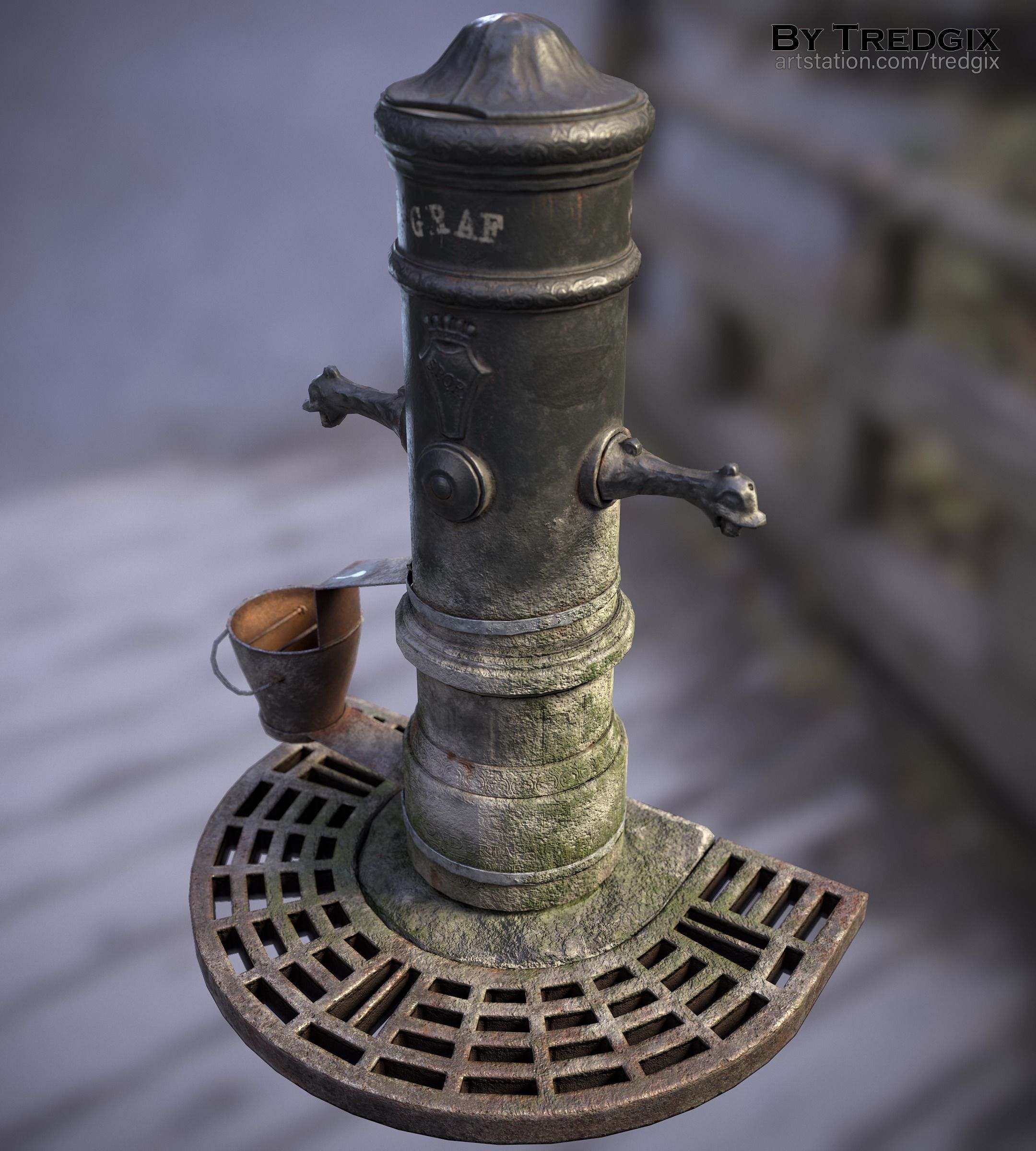 Nasone or Fontanella Low-poly 3D model_3