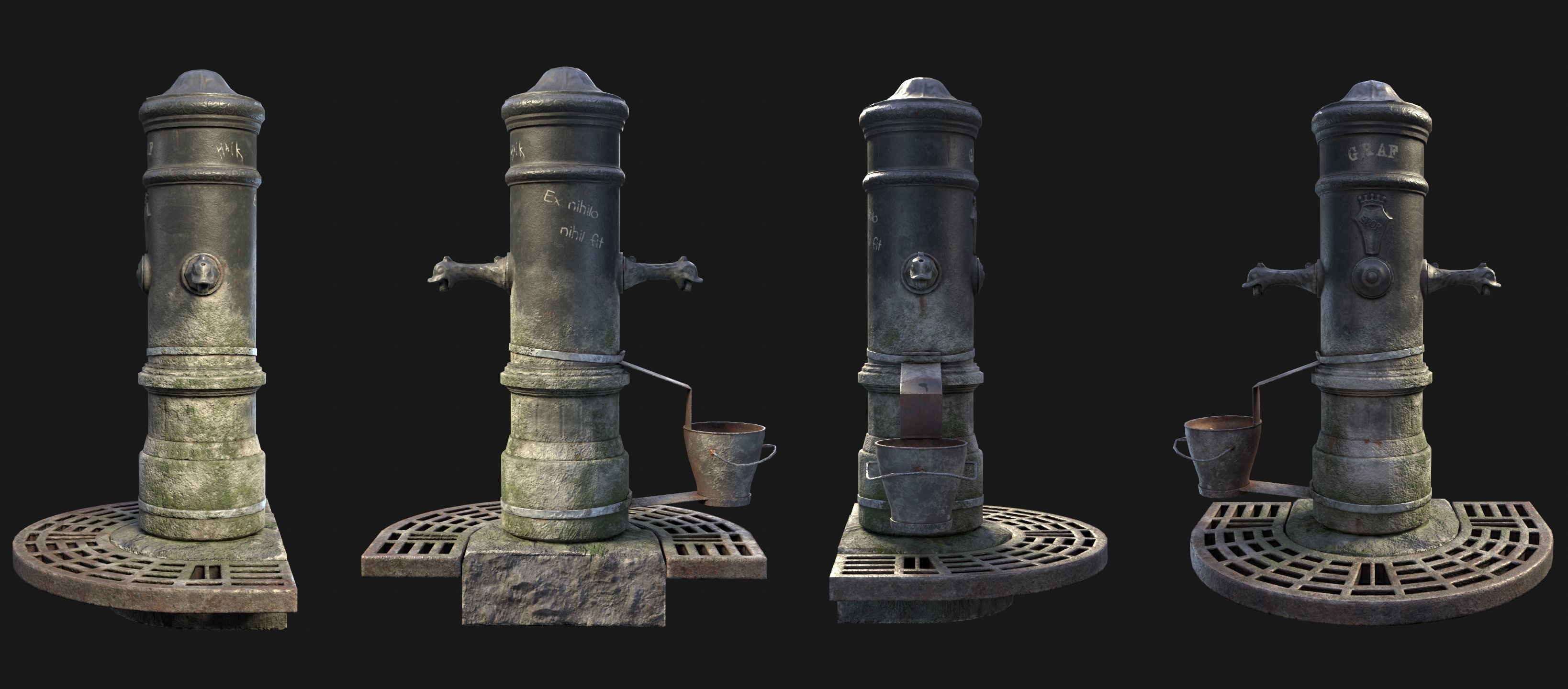 Nasone or Fontanella Low-poly 3D model_5