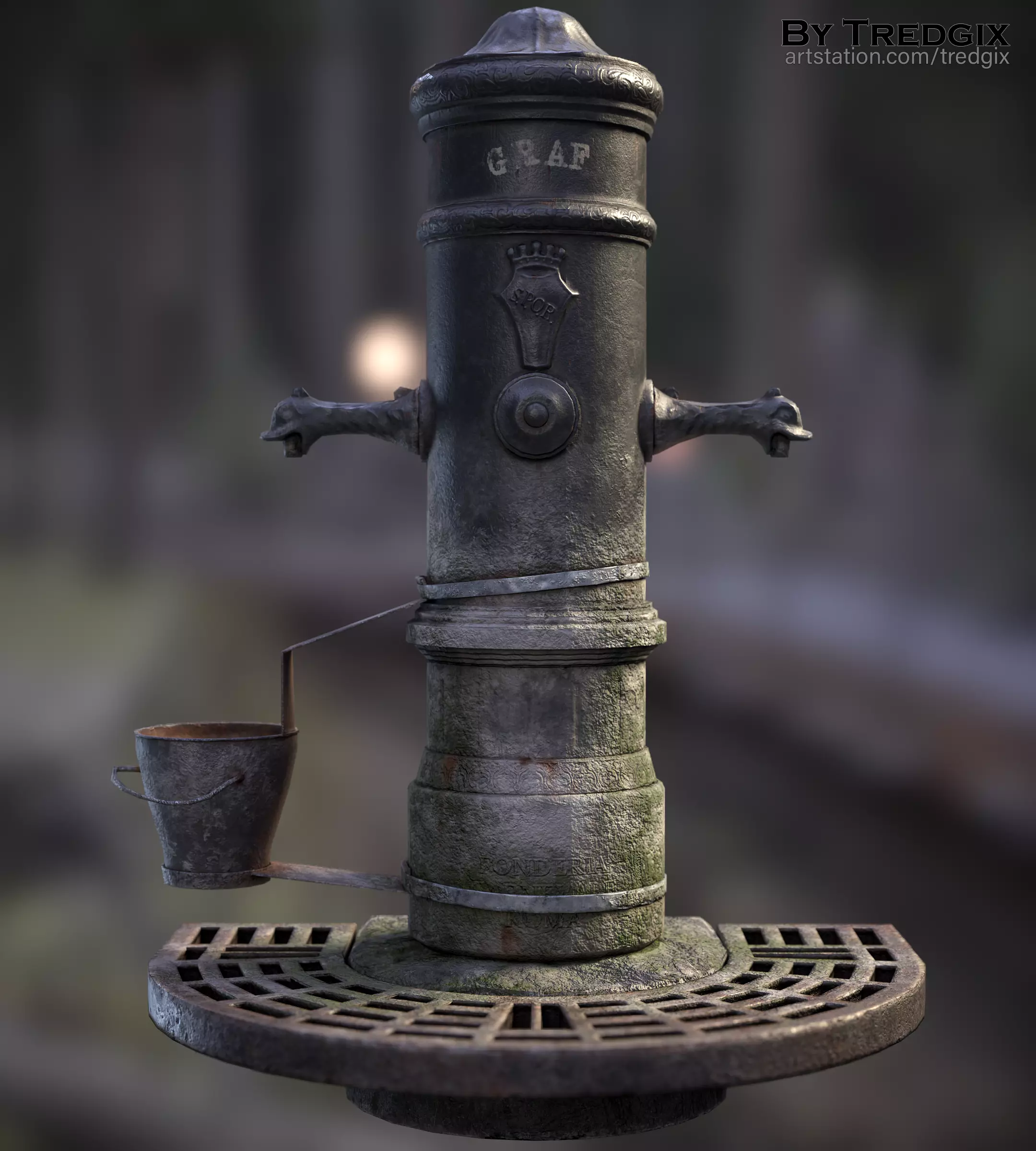 Nasone or Fontanella Low-poly 3D model_0