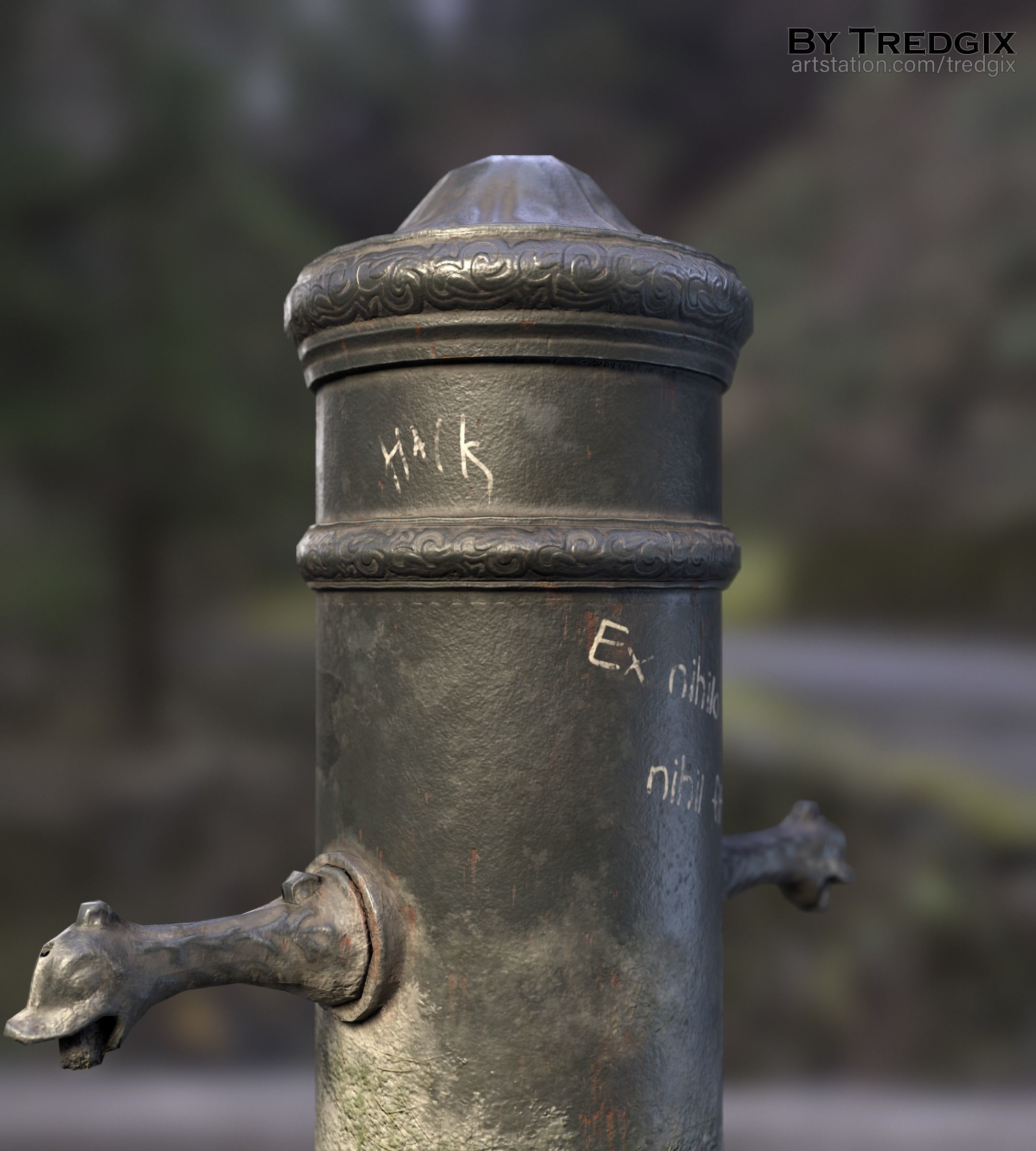 Nasone or Fontanella Low-poly 3D model_4