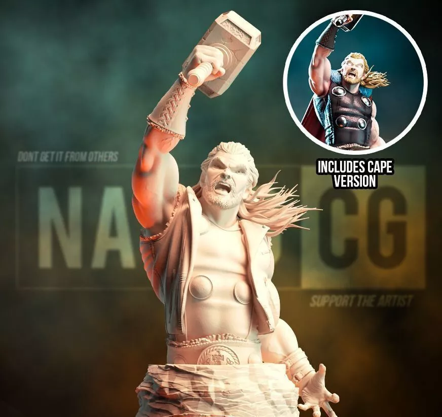 Fan Art Thor - Bust Version - 2 in 1 3D print model