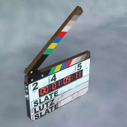 Film Movie Slate Clapper - C4D Octane - Animated 3D model