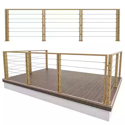 cable railing 3D model