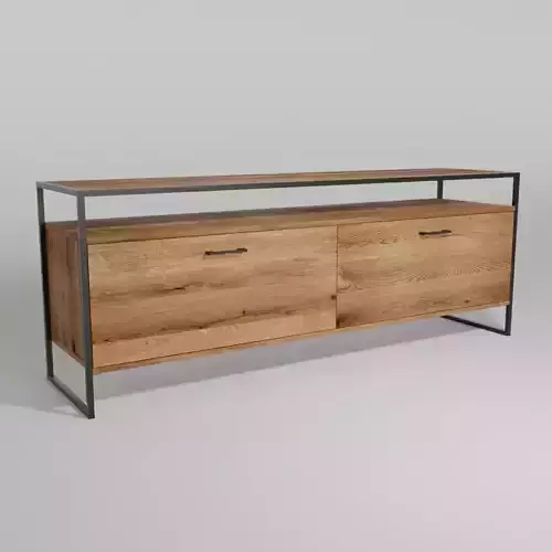 Wooden TV stand cabinet with frame