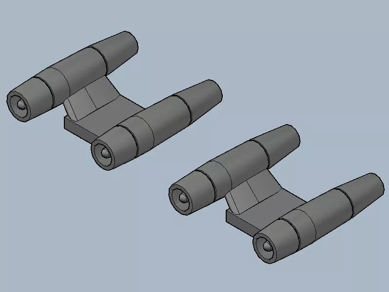 hypercruise jet engines up and downside for brick players 3D print model