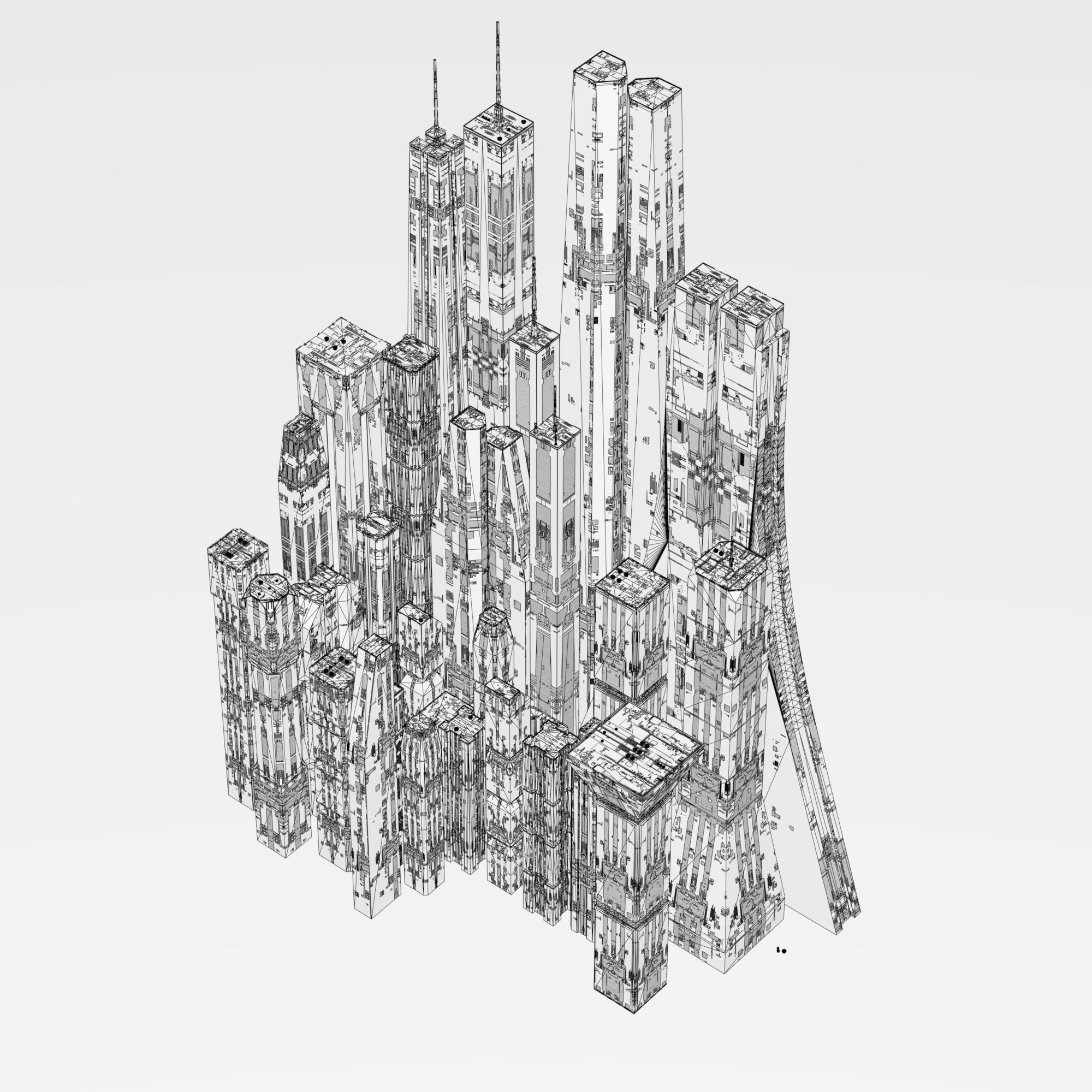 Ultra Detailed Sci-Fi Megastructures - Kit Bash - C4D Octane 3D model_6