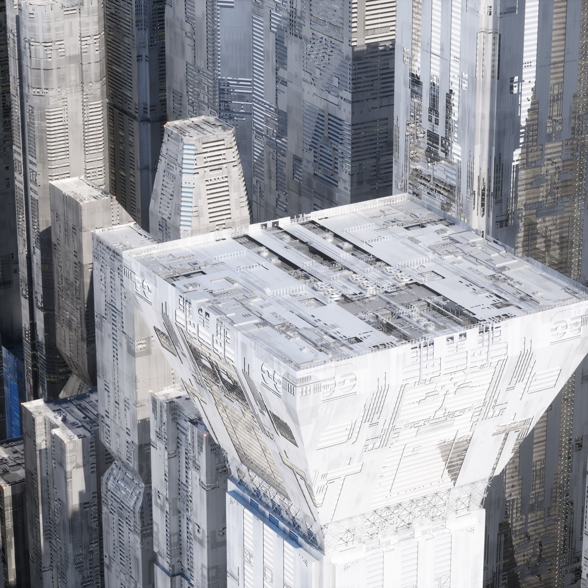 Ultra Detailed Sci-Fi Megastructures - Kit Bash - C4D Octane 3D model_4
