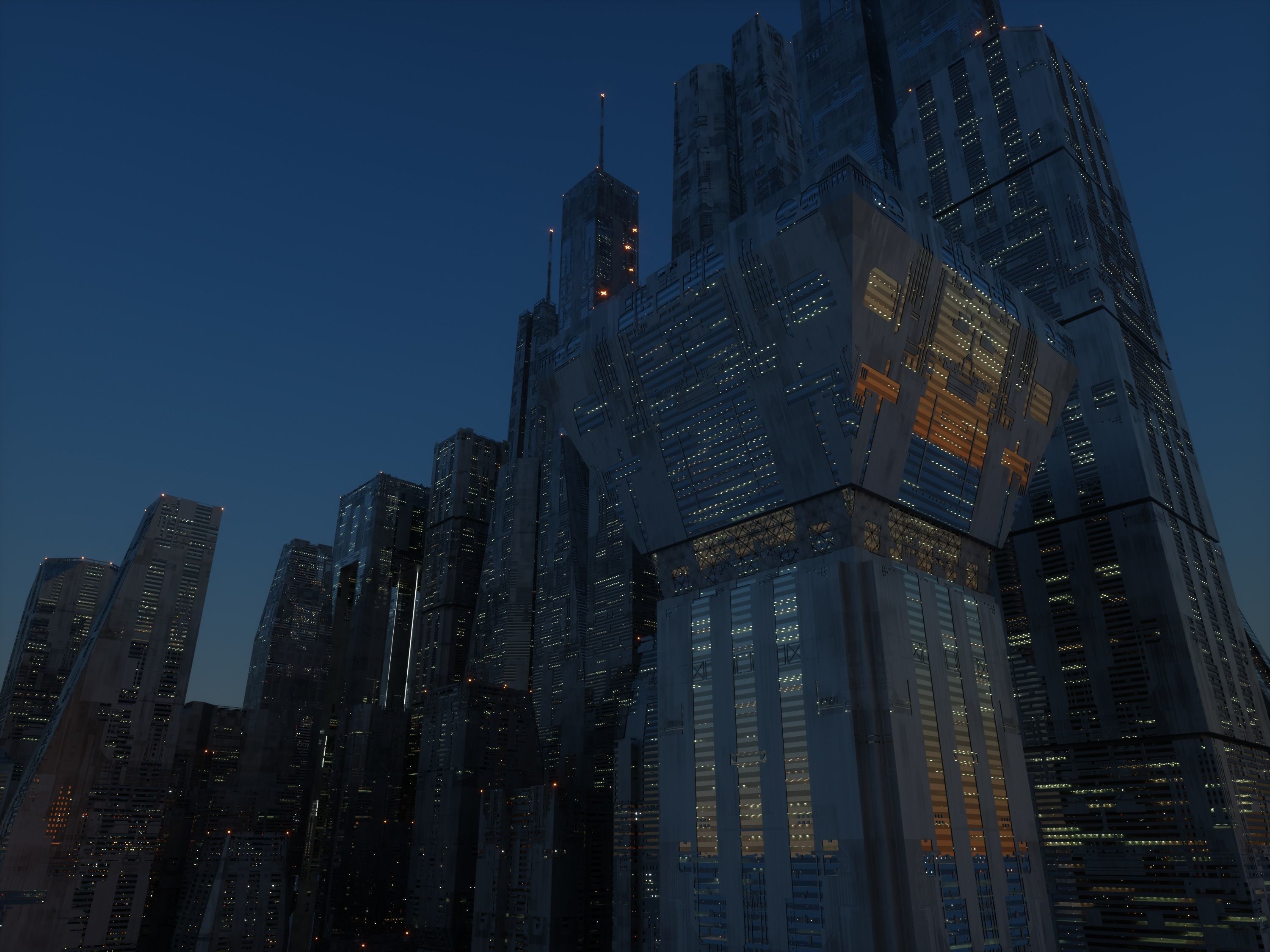 Ultra Detailed Sci-Fi Megastructures - Kit Bash - C4D Octane 3D model_3